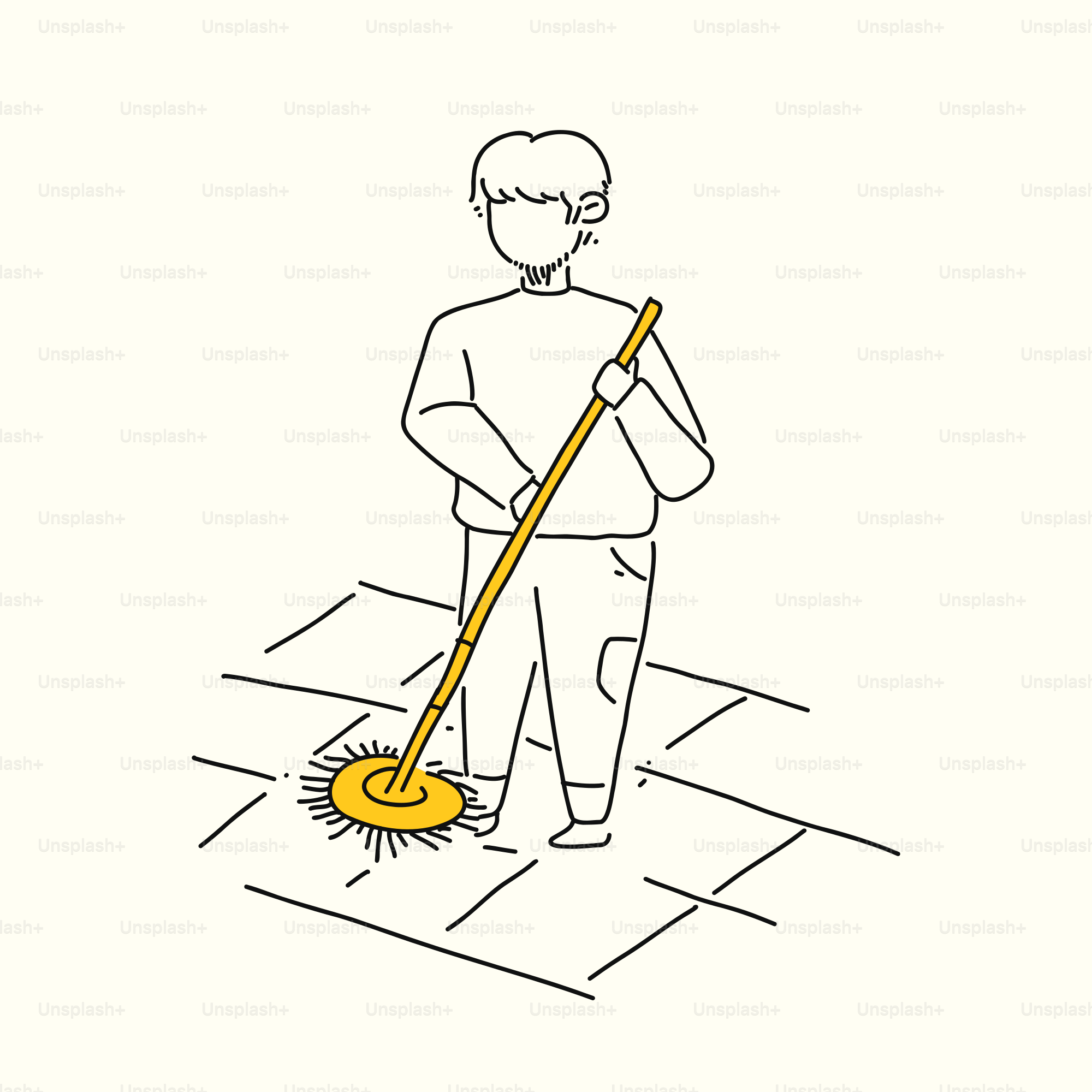 Un dibujo lineal de una persona aspirando un sofá vector – Imagen de  Ilustración en Unsplash, image size:3000x3000