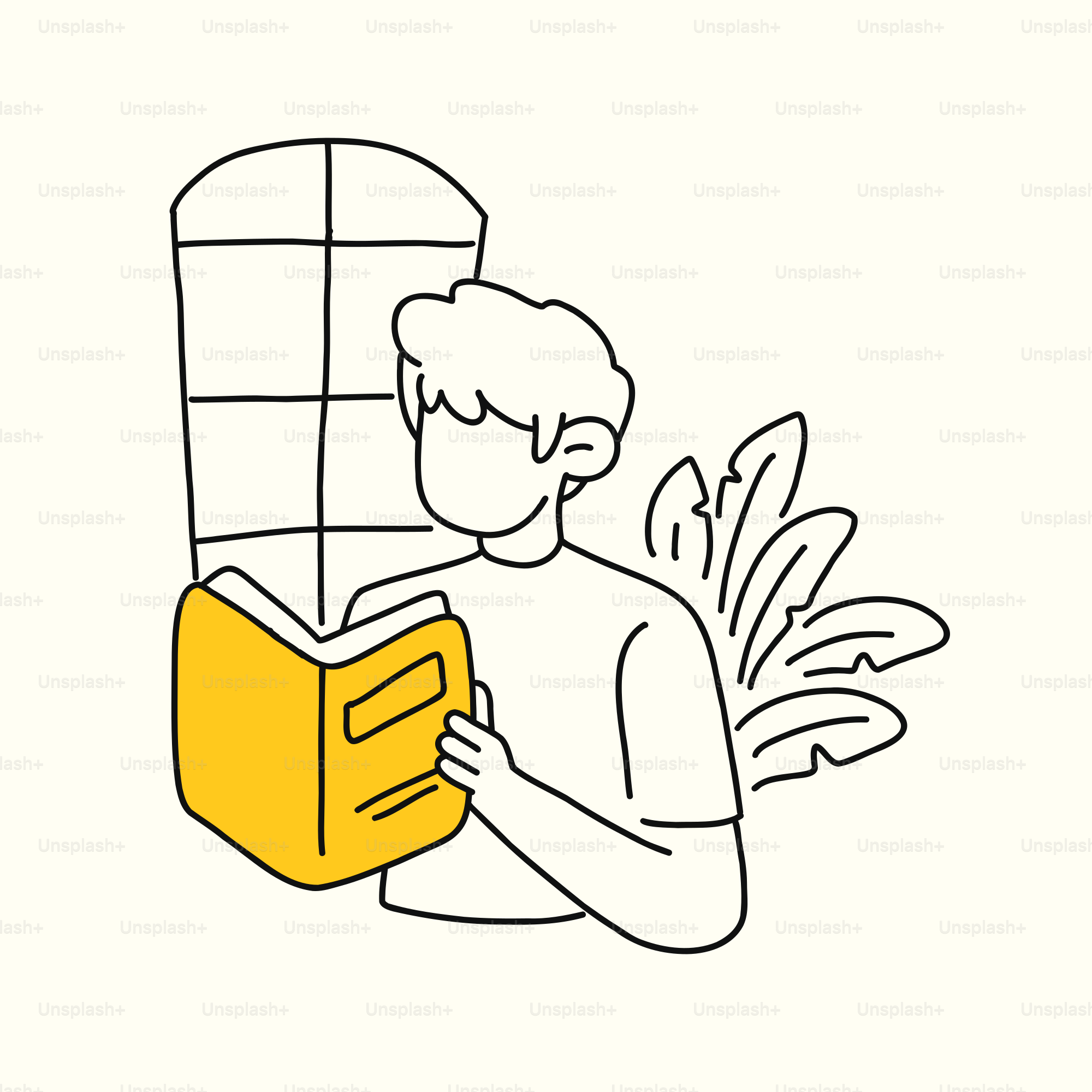 A man is reading a book with wings