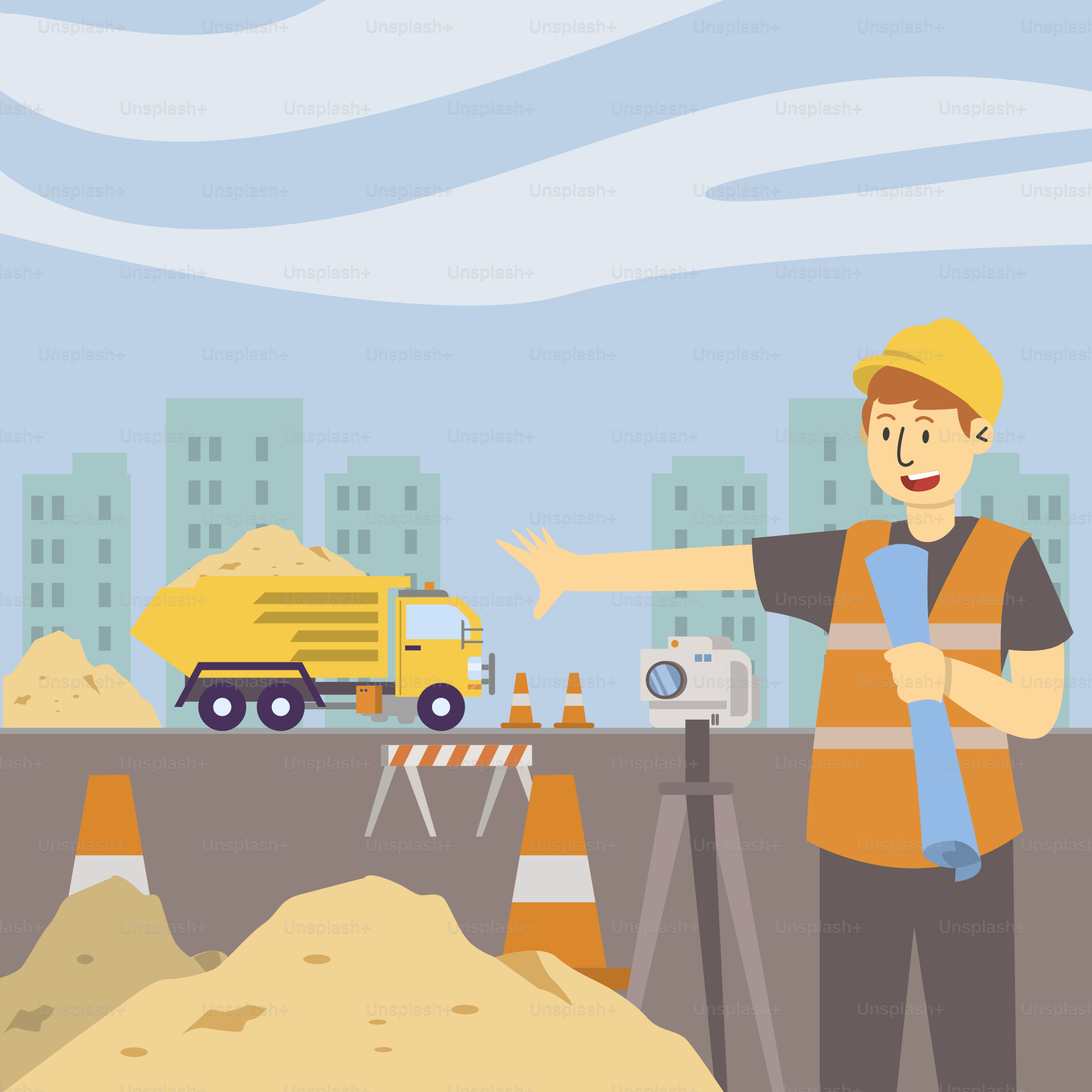 Un hombre de pie junto a un montón de tierra