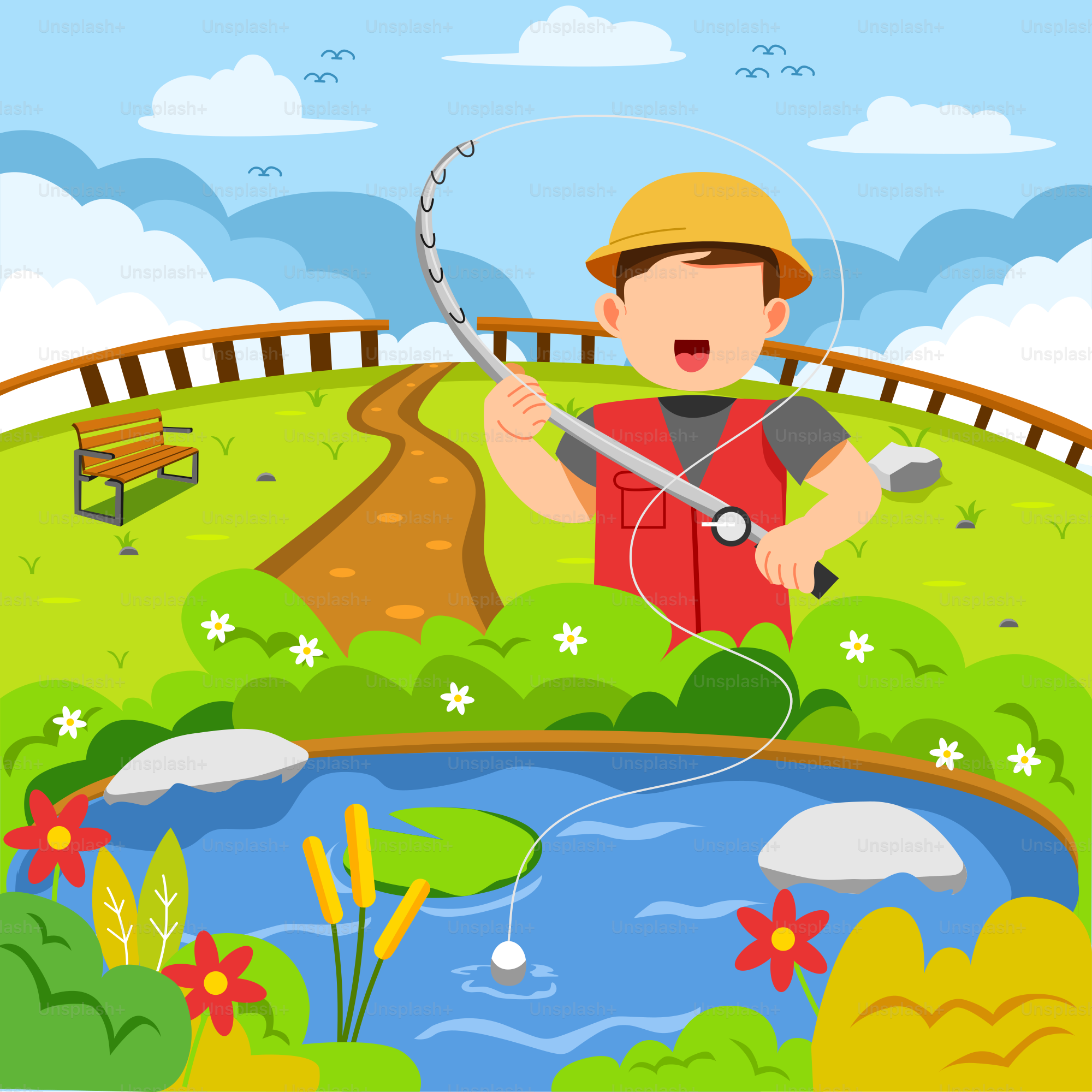 A man holding a fishing rod while standing in front of a river