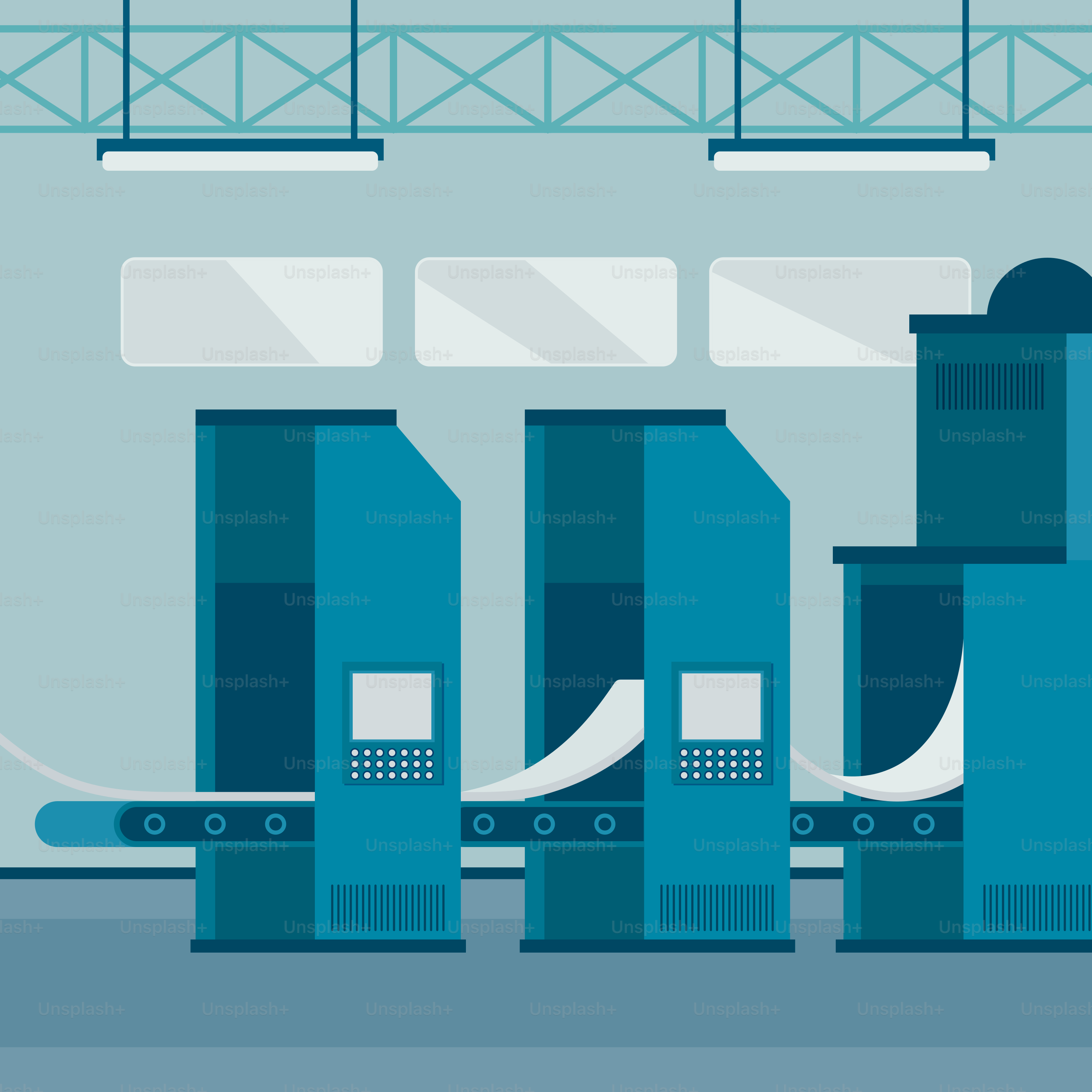 A train traveling through a train station next to tall buildings