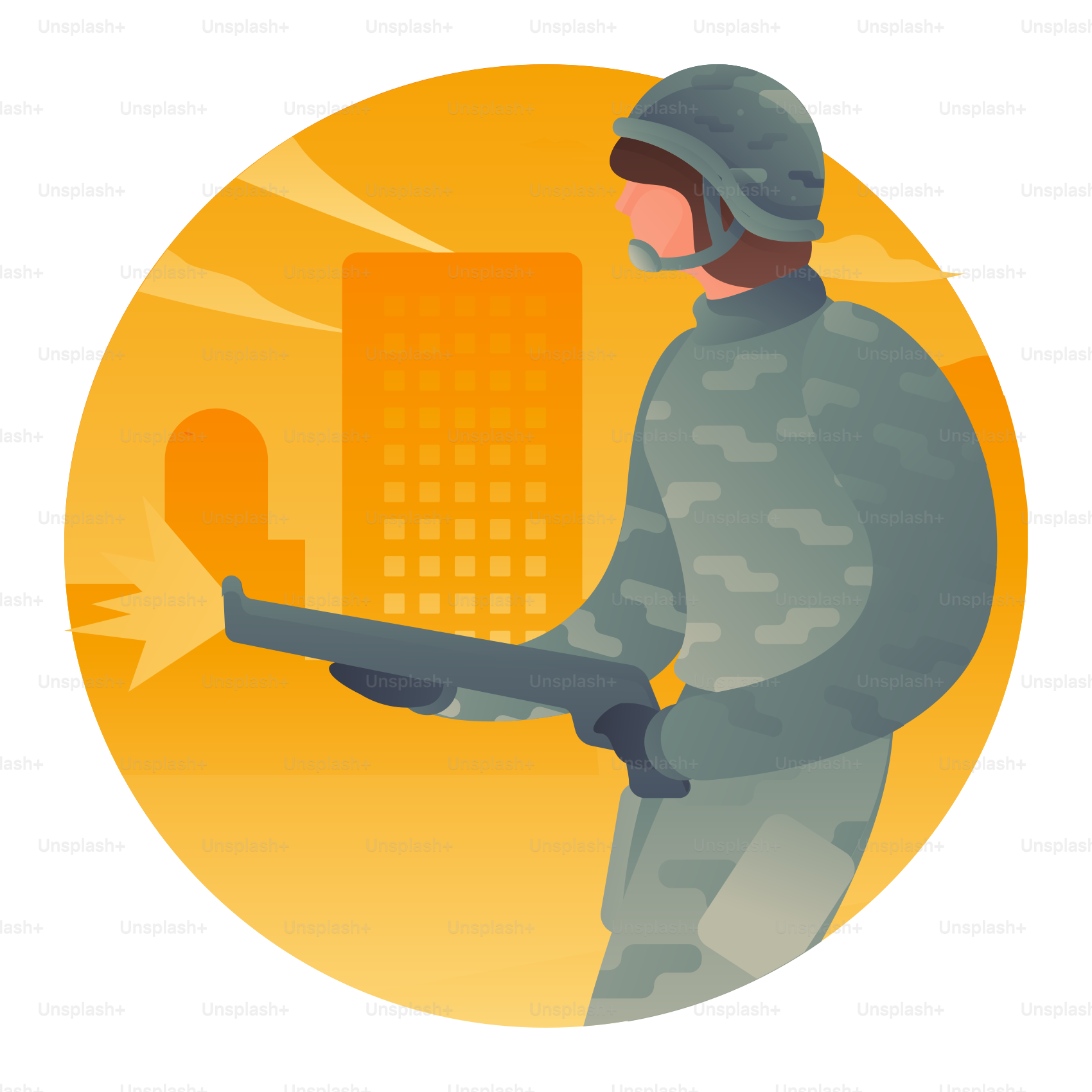 Un homme en uniforme militaire tenant une arme