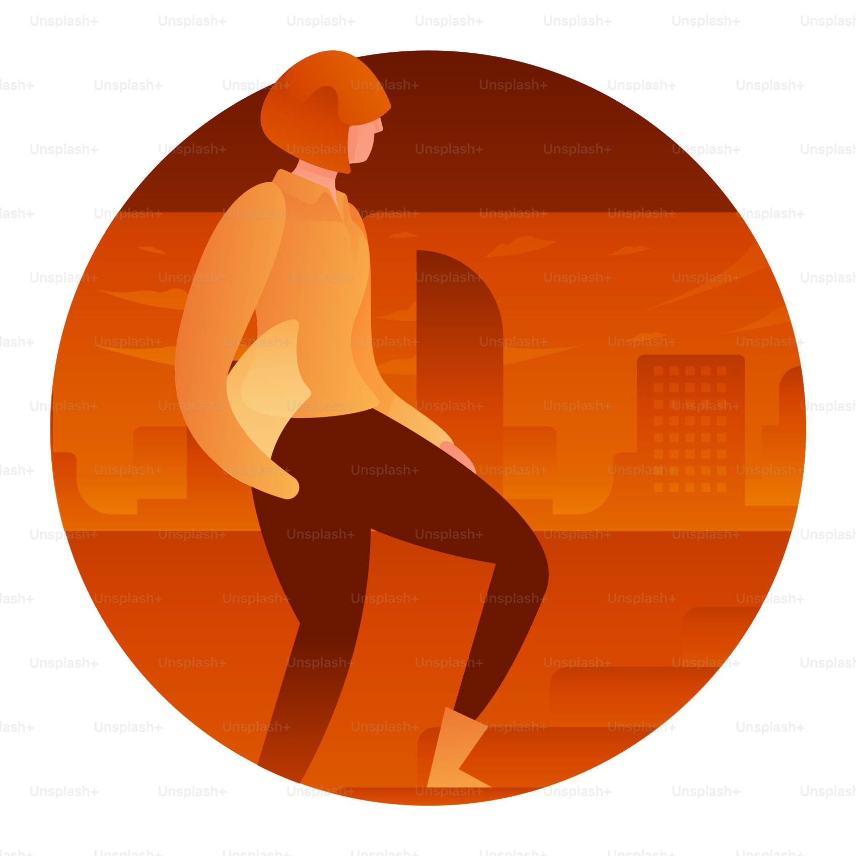 um, homem, sentando, cima, de, um, banquinho