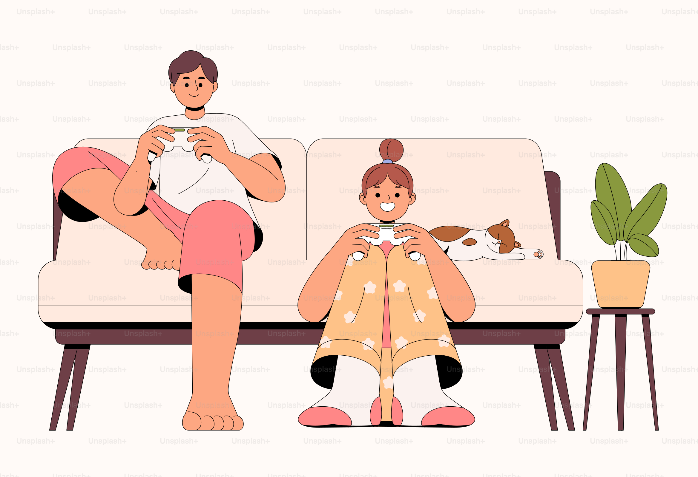 A woman sitting on a couch next to a little girl