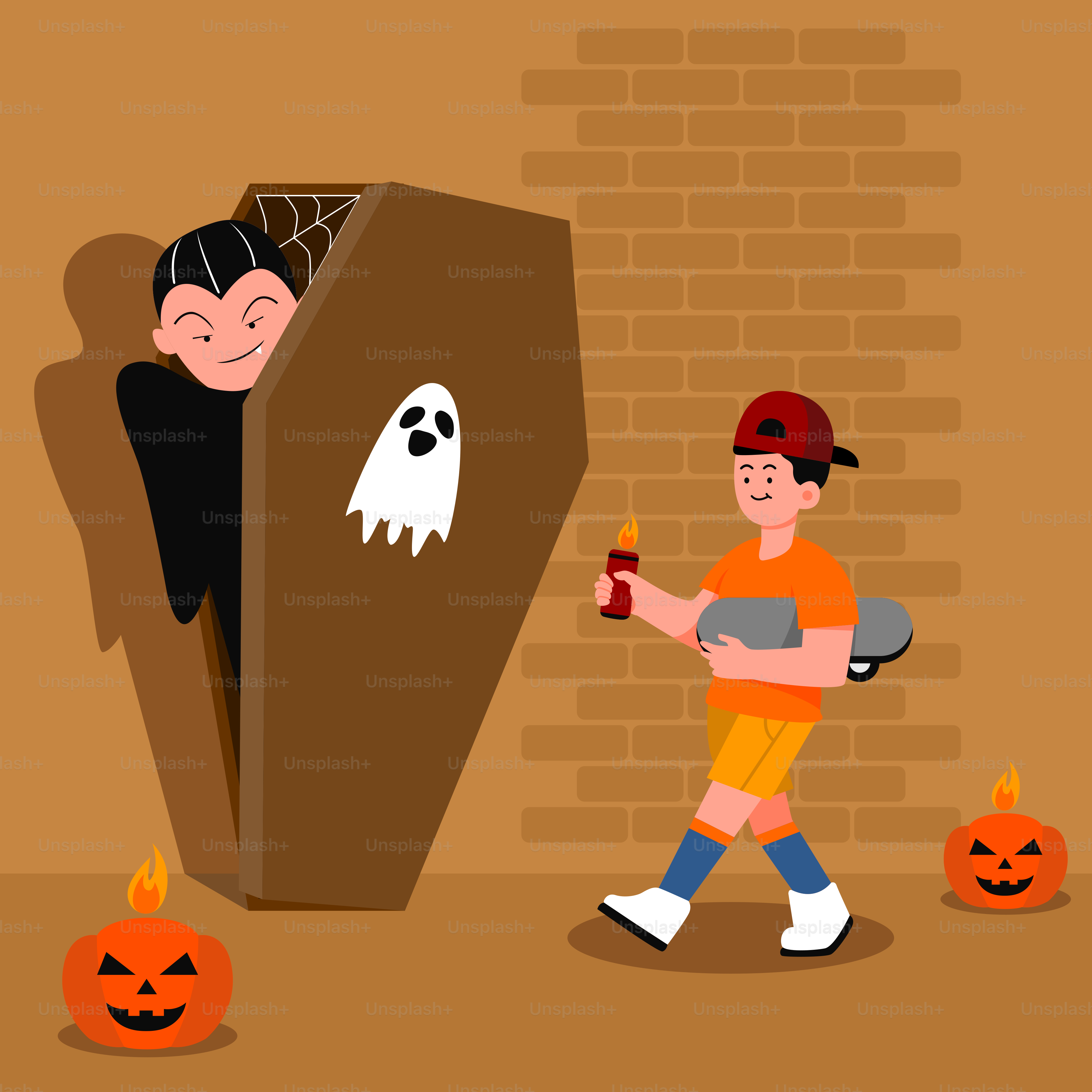 Une caricature d’un garçon tenant une bouteille de bière