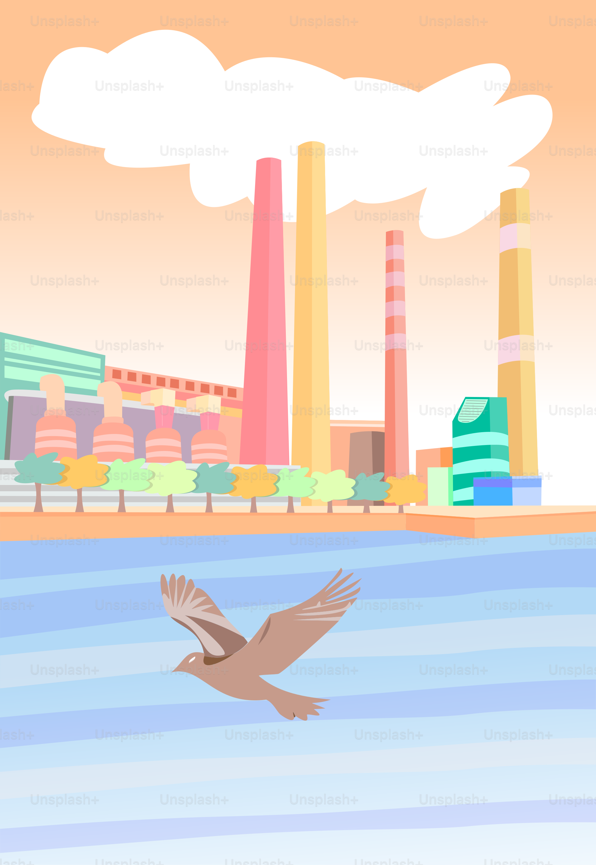 A bird flying over a body of water