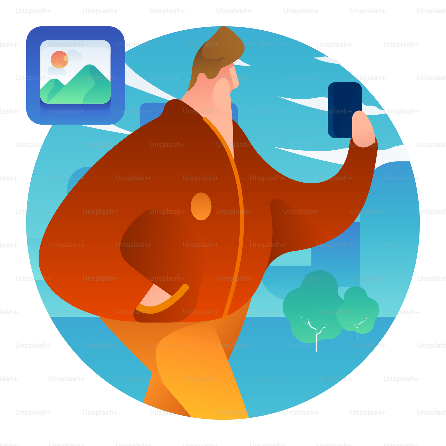 A man holding a smart phone in his hand