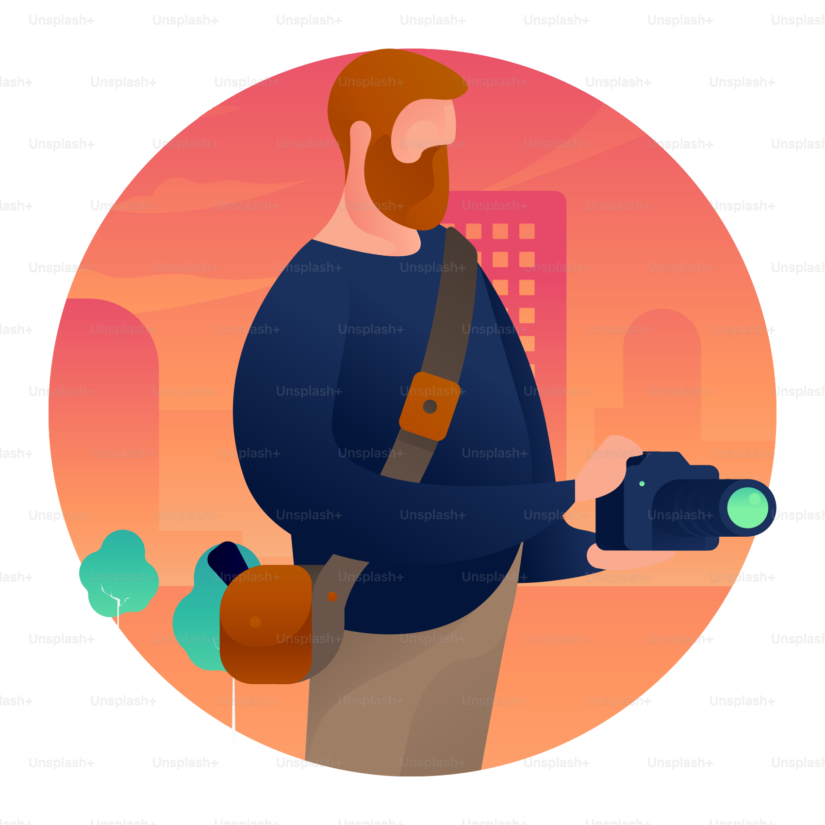 A man holding a camera in his right hand