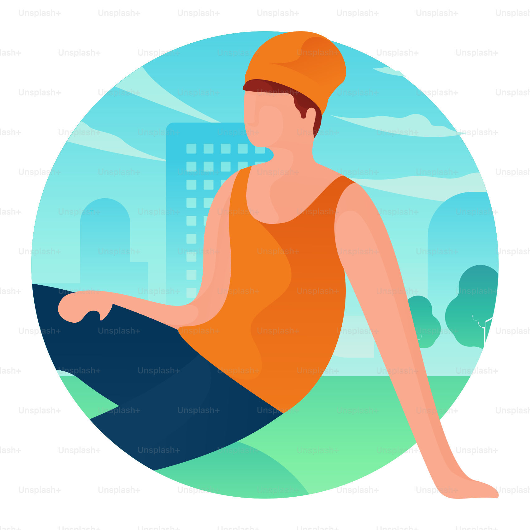 Un hombre sentado en el suelo con las piernas cruzadas