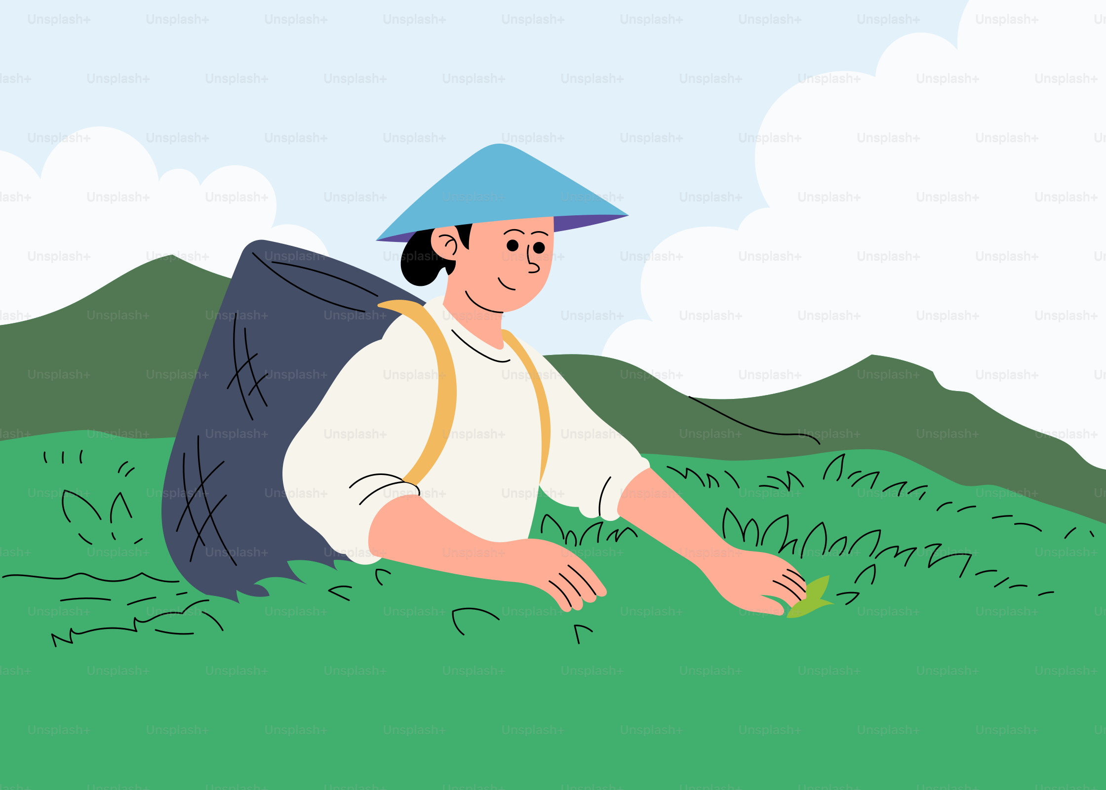 A cartoon of a man laying on the ground