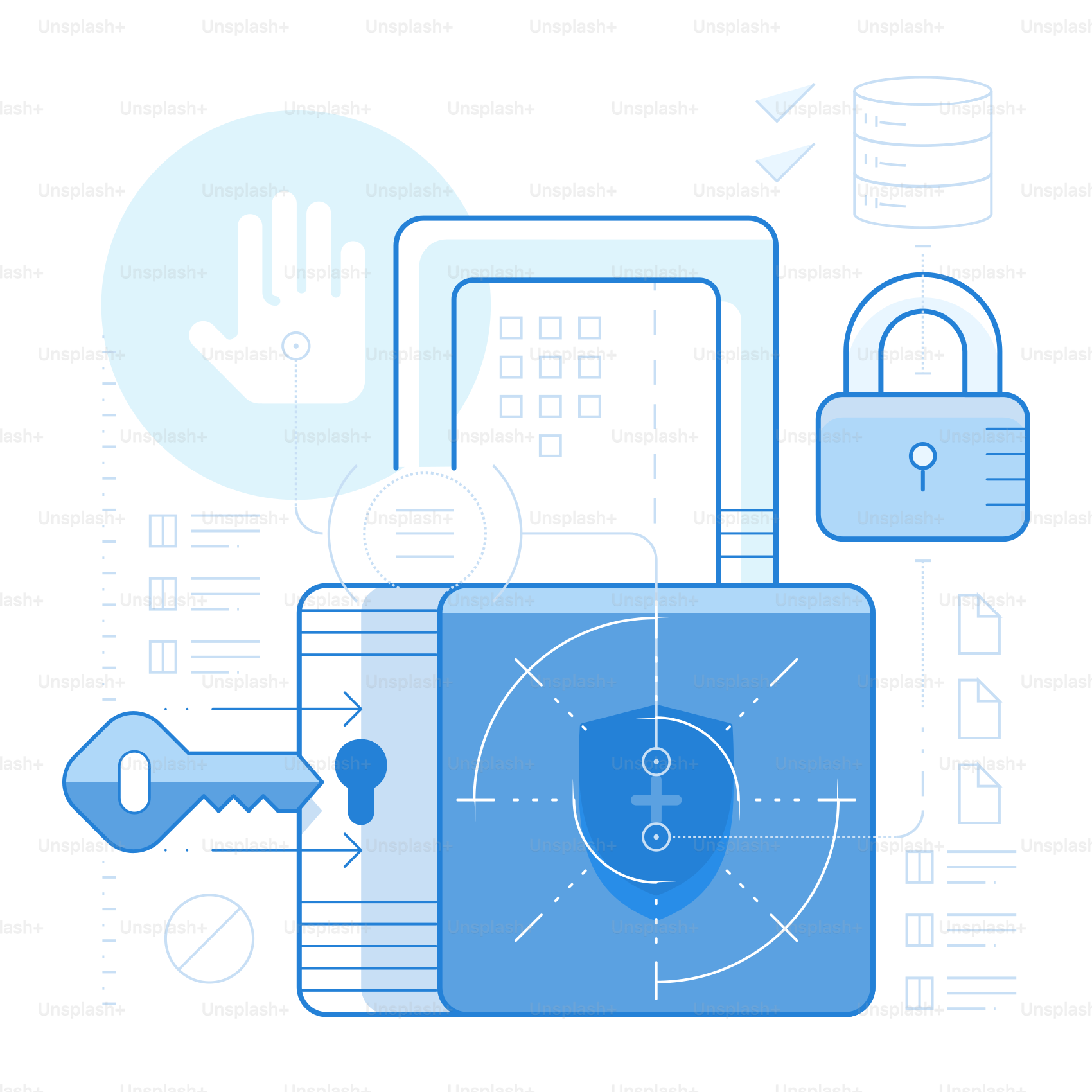 Um cadeado e uma almofada com um cadeado em cima