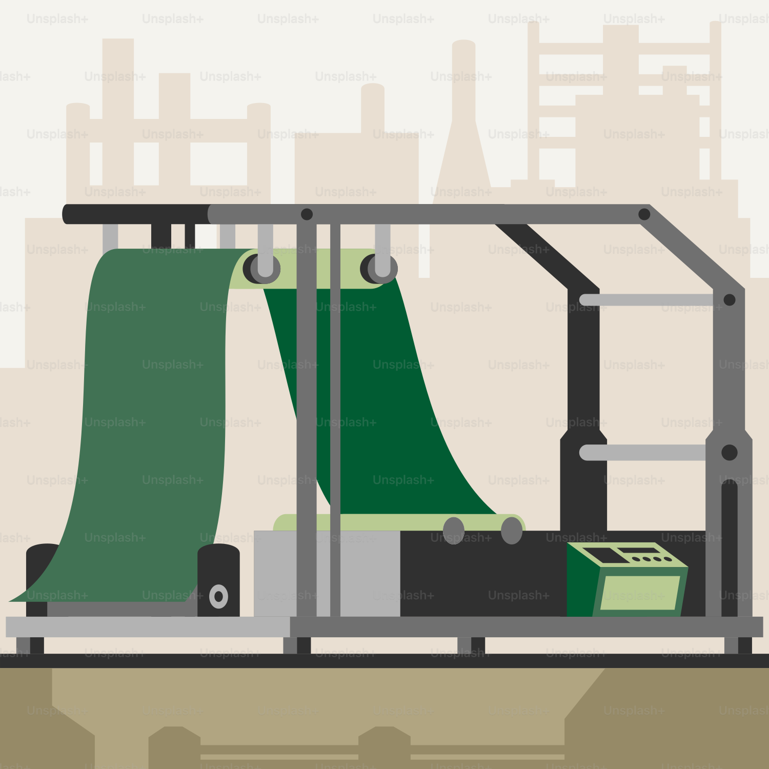 A machine with a slide in the middle of it