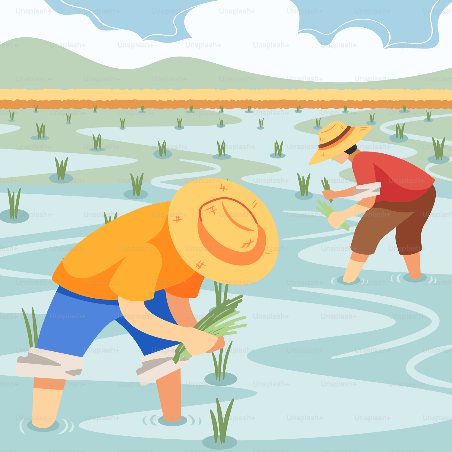 A couple of people that are in the water