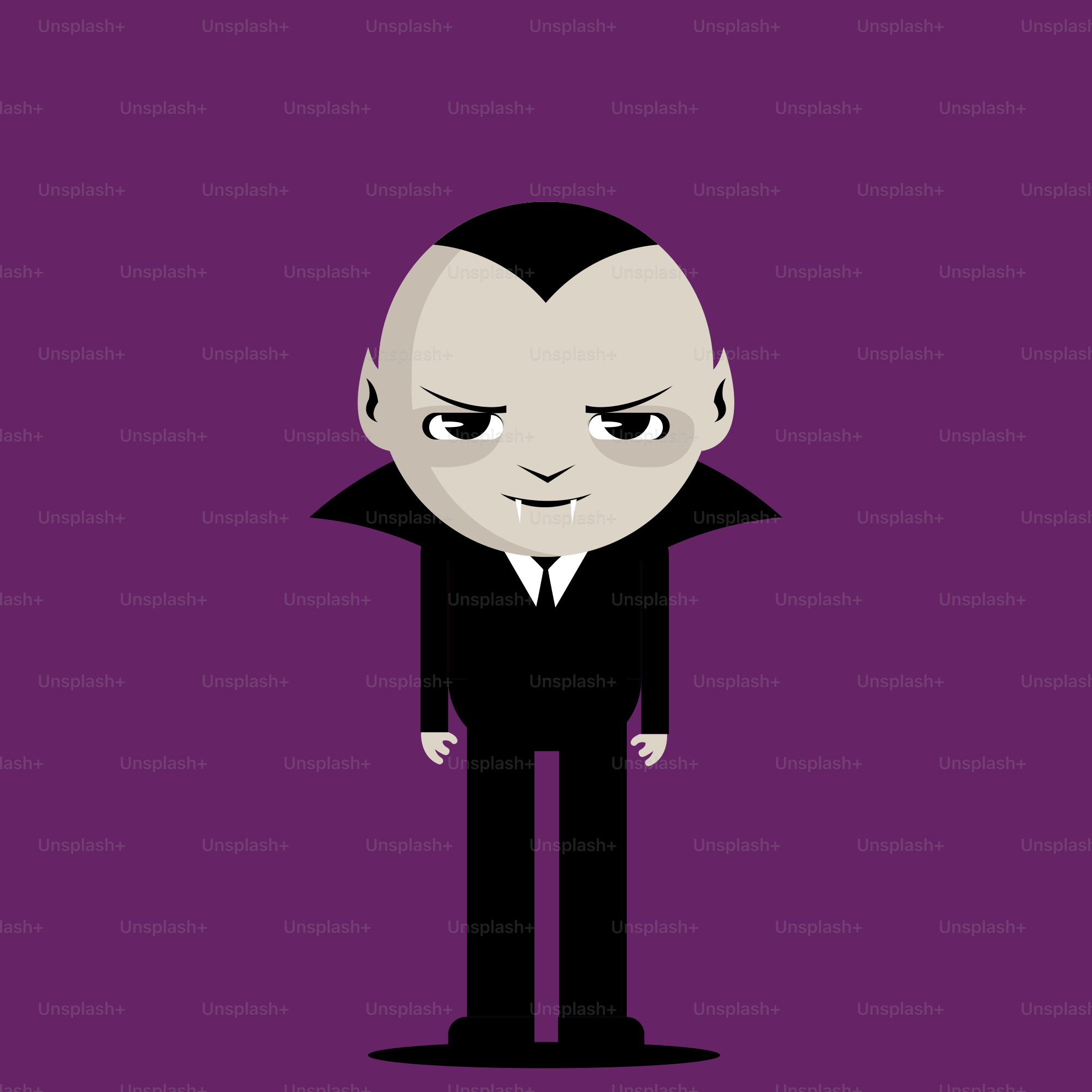 A man in a suit and tie standing in front of a purple background