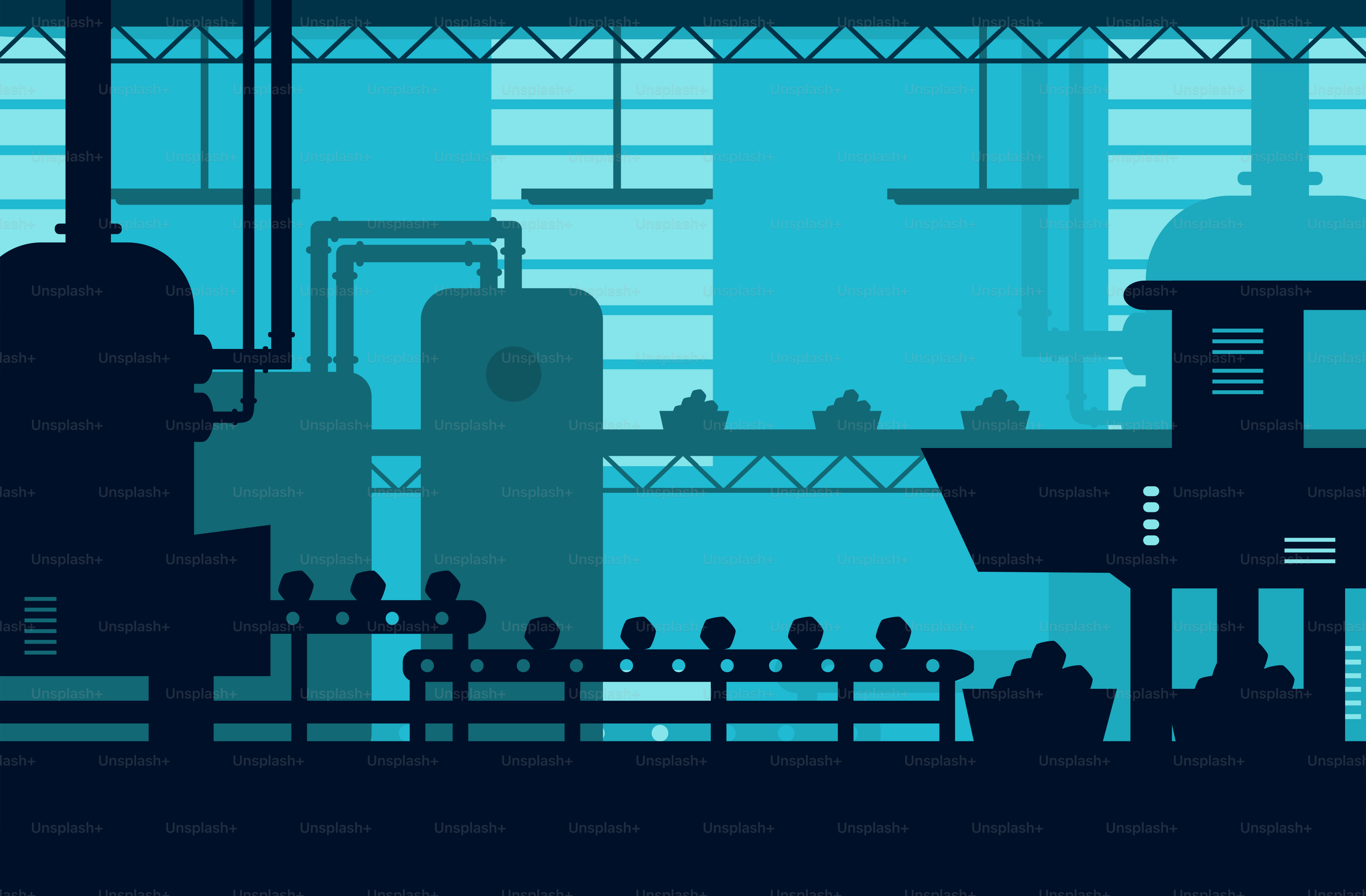 A factory with a lot of people in it