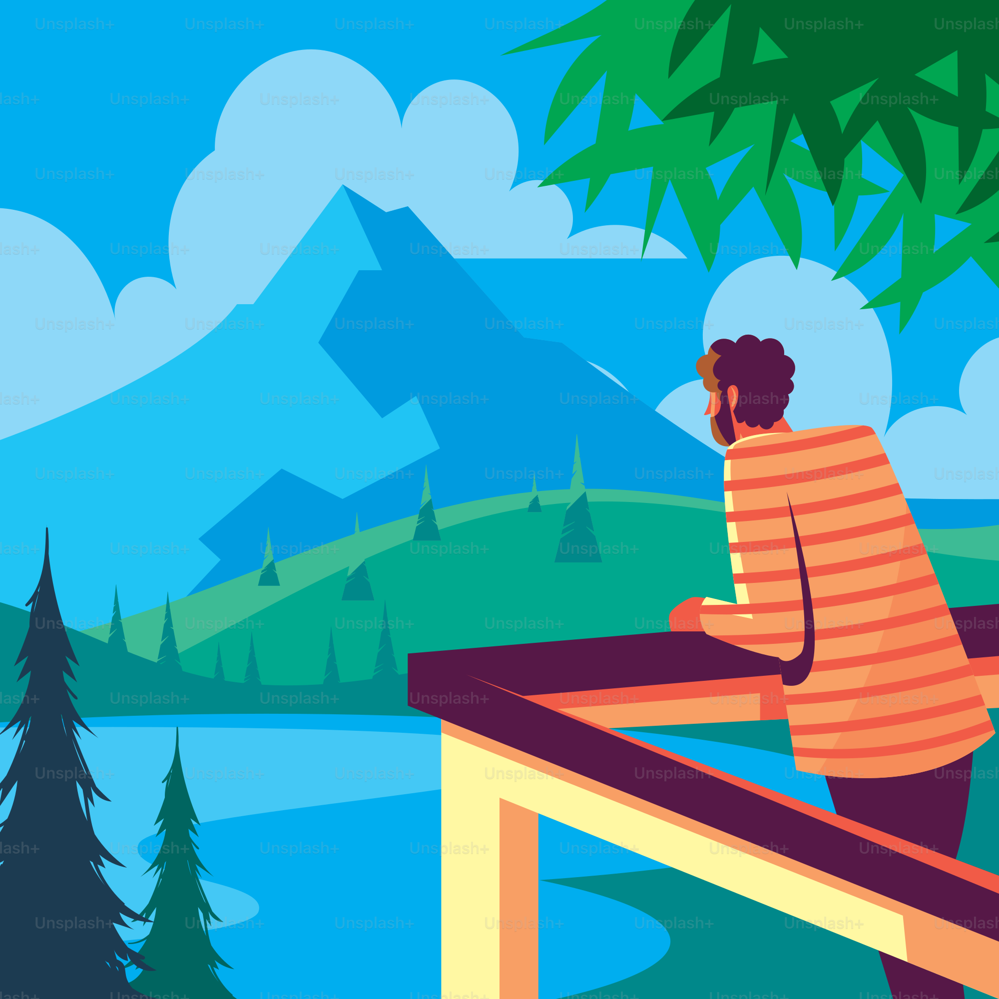 A man sitting on a bench in front of a lake