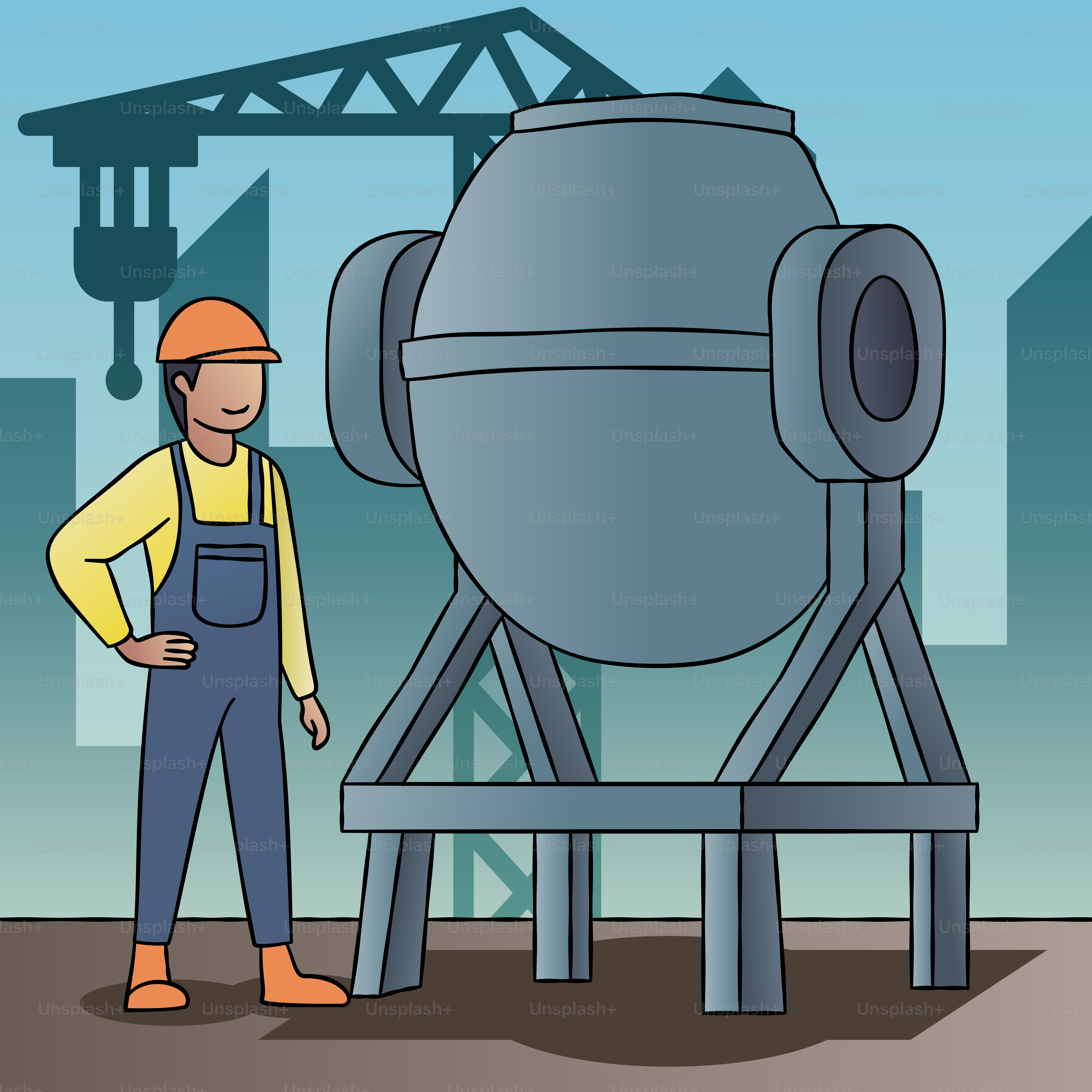 A man standing in front of a large machine