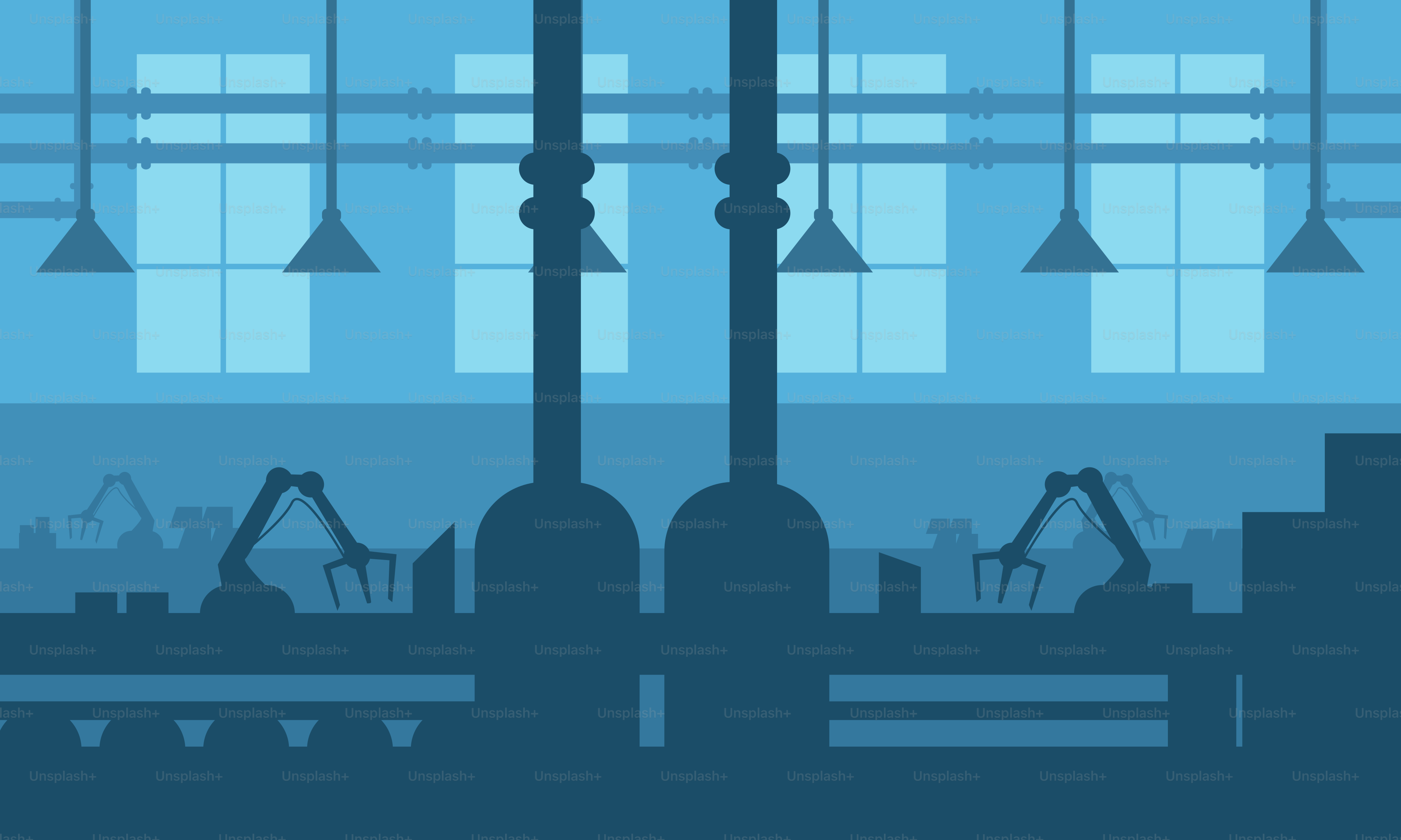 A factory with a lot of machines in it