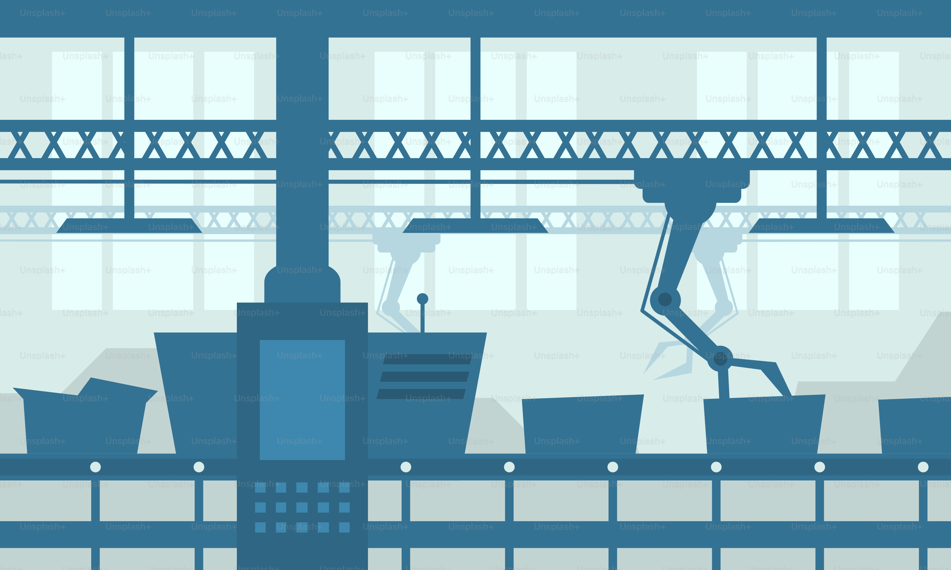 クレーンを背景にした建物の写真