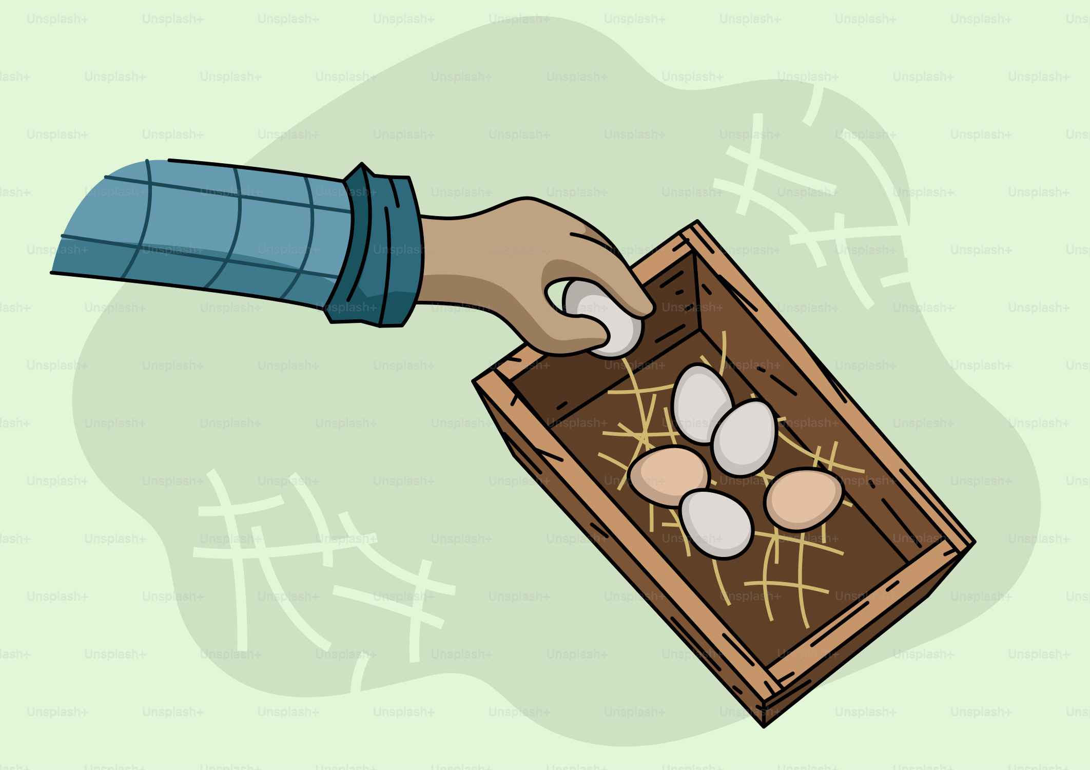 A person holding a box with eggs in it