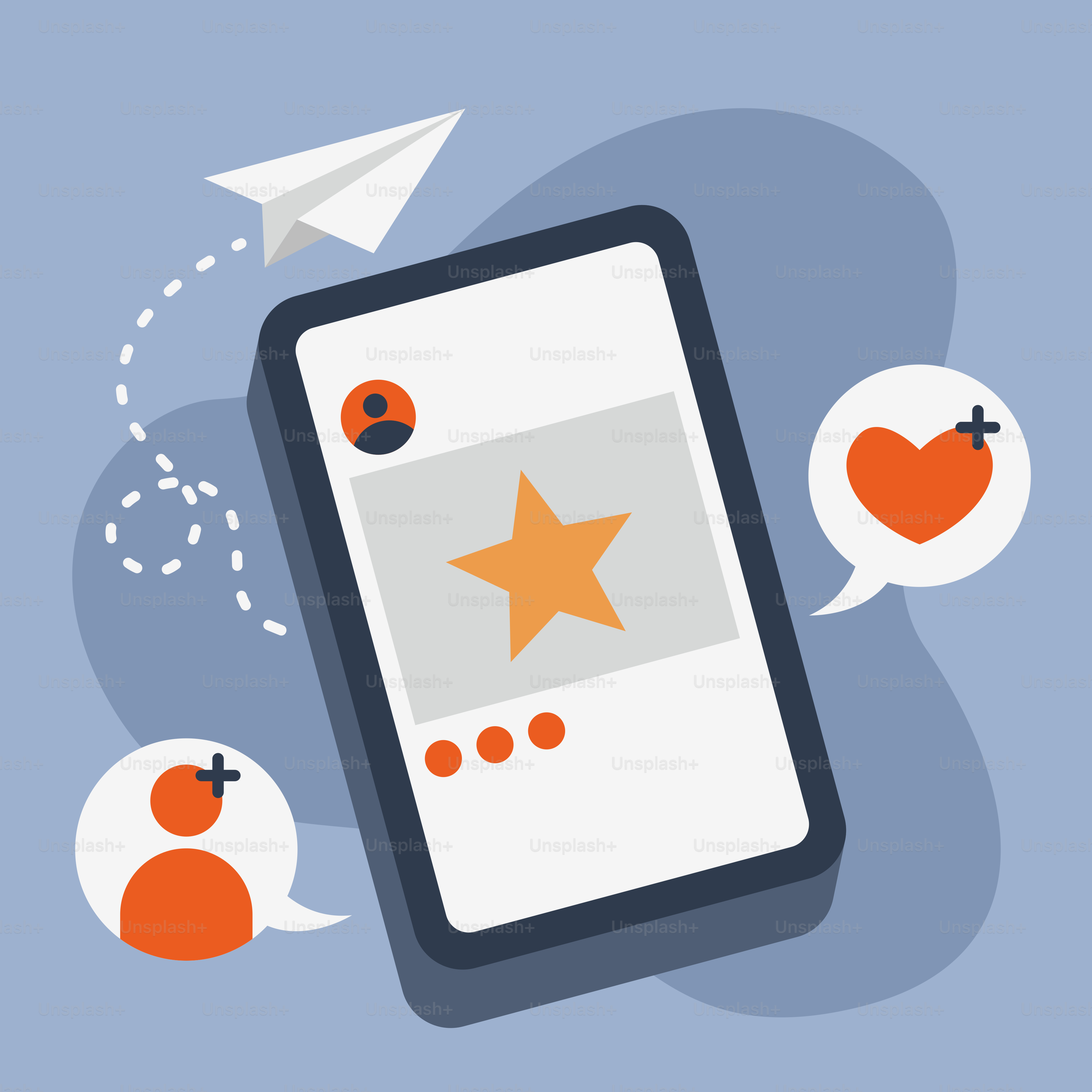 Um celular com uma estrela na tela