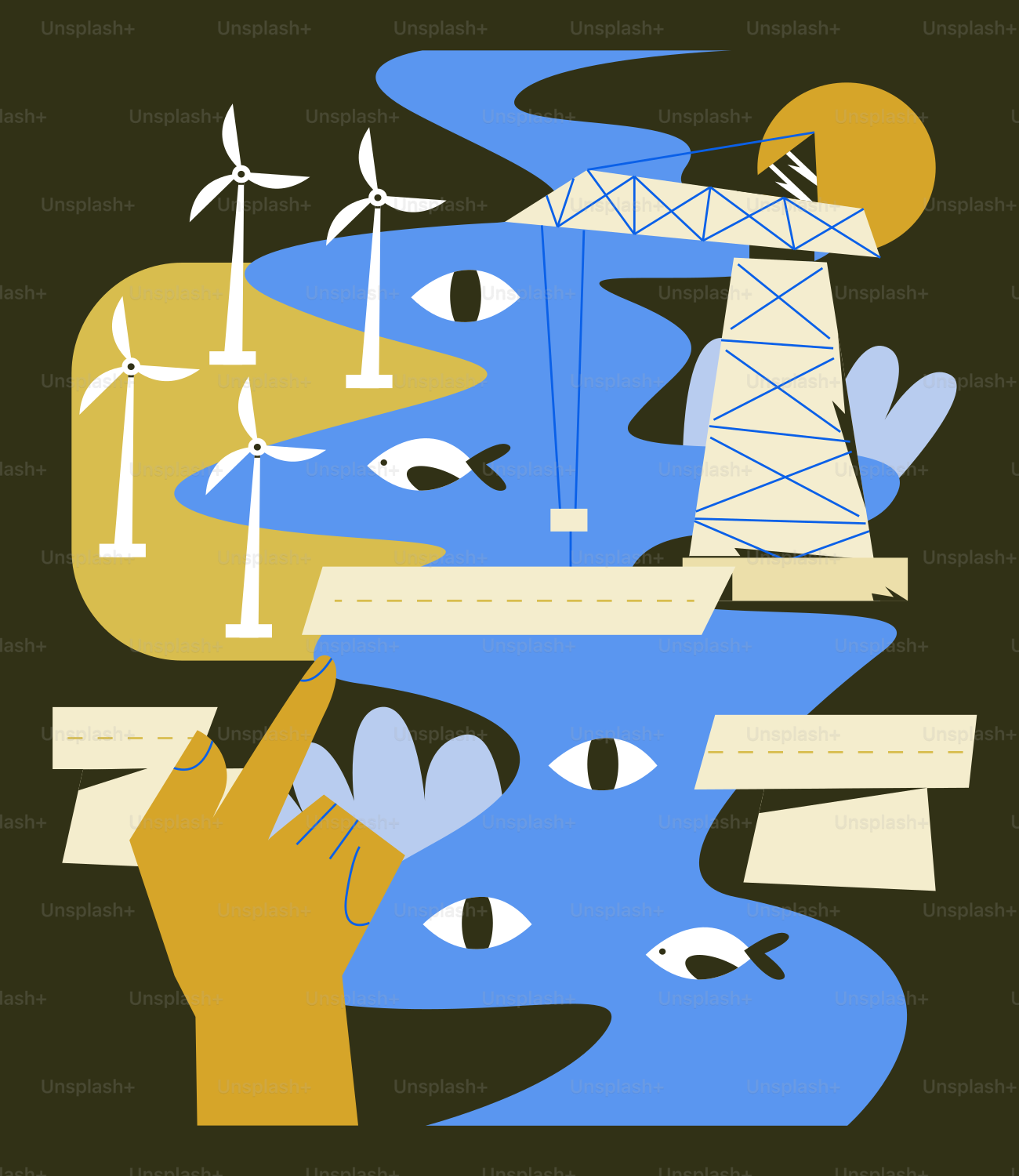 A poster of a person holding a cell phone