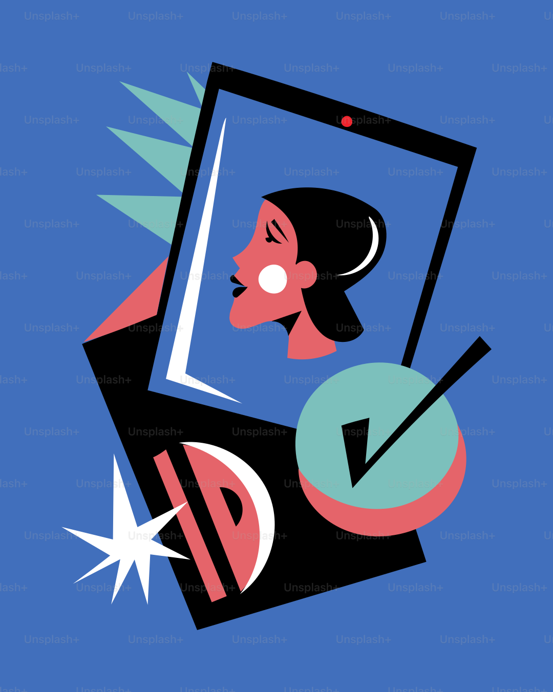 Das Gesicht einer Frau wird im Spiegel gezeigt