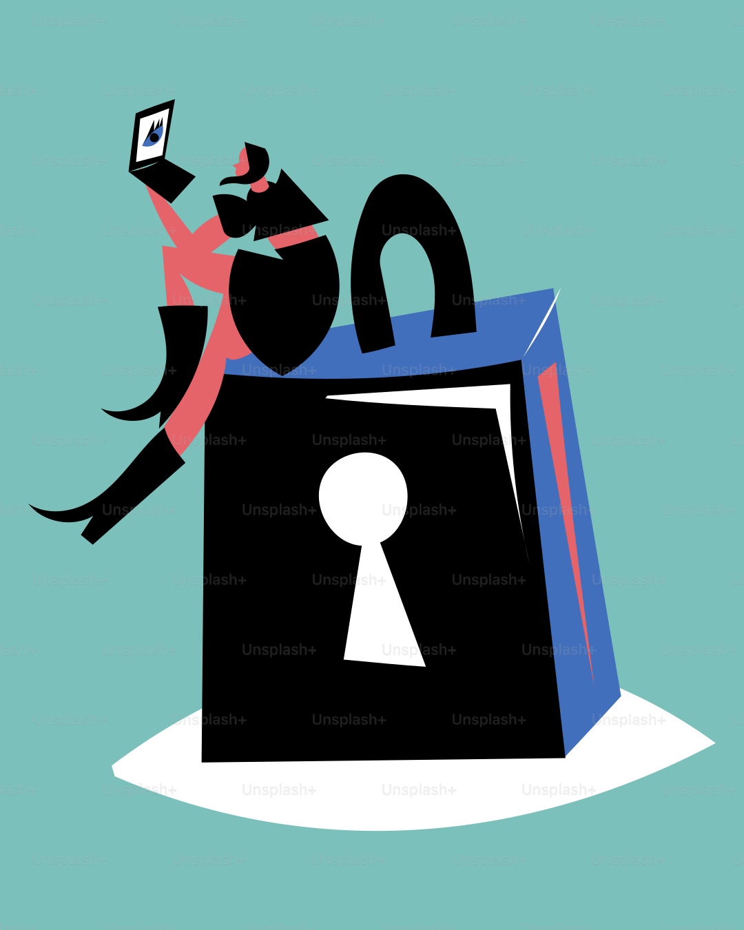 Eine Tasche mit einer Frau darauf