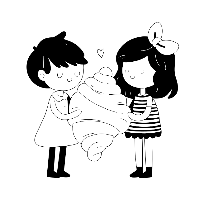 A girl holding a teddy bear next to a boy vector – Wallpaper Image on ...