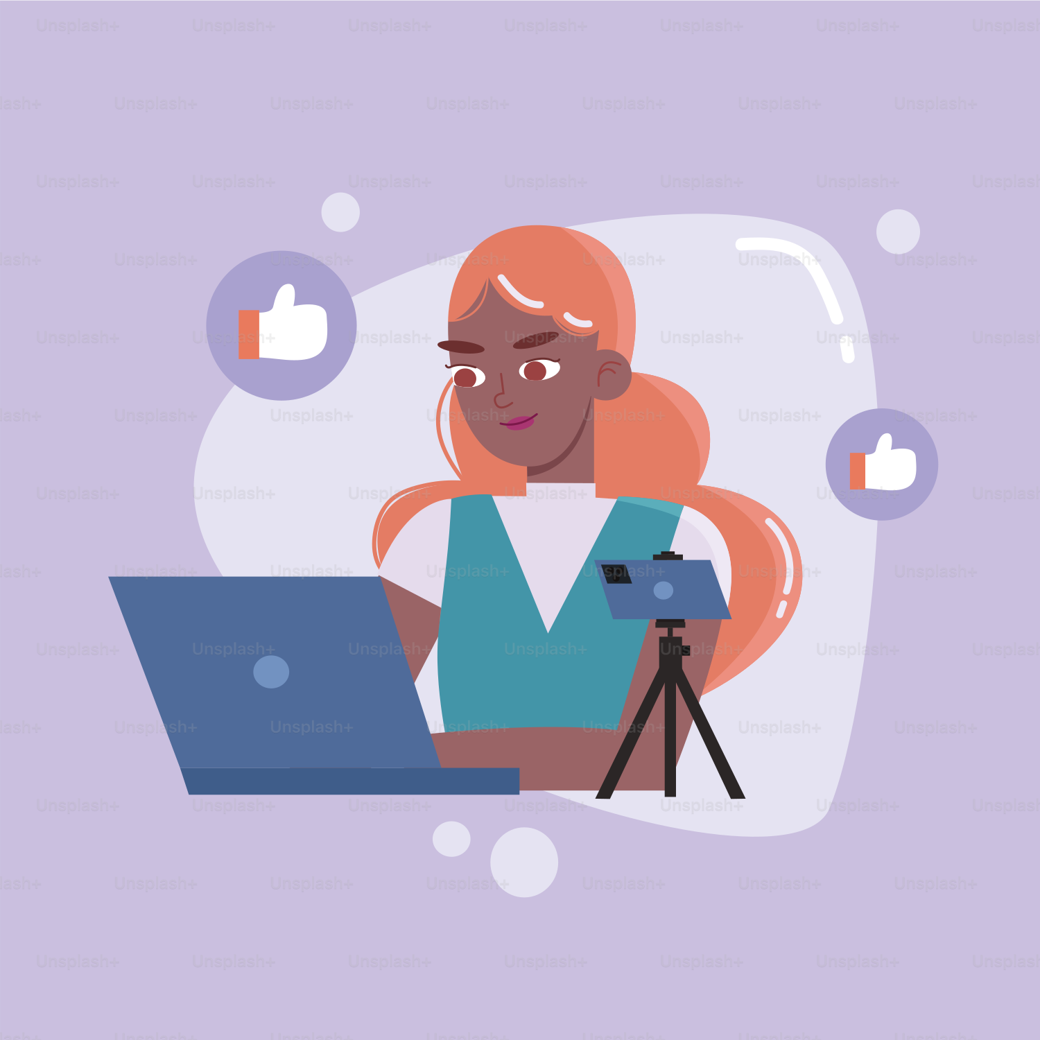 A woman sitting at a table with a laptop