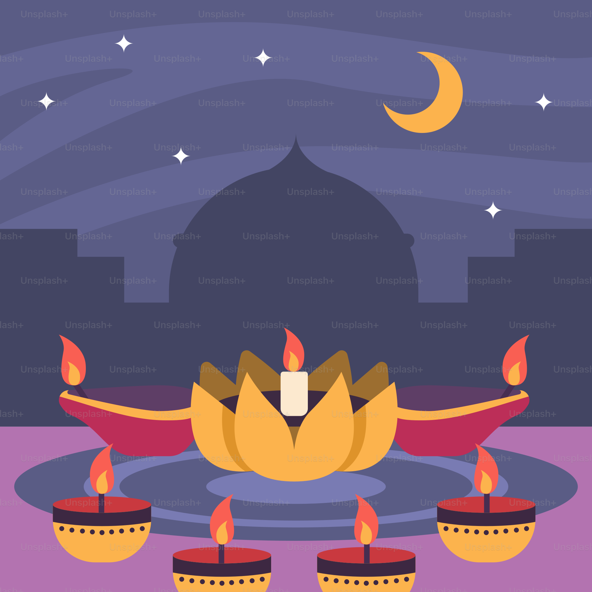 A lit candle with candles in it and a building in the background