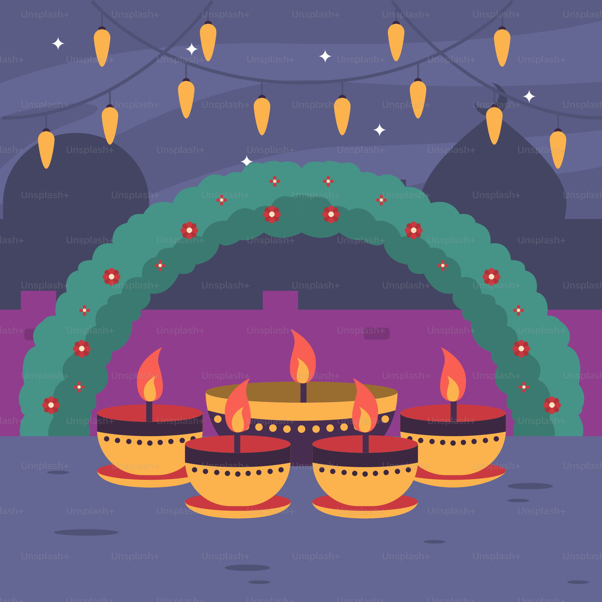 A group of candles sitting on top of a table