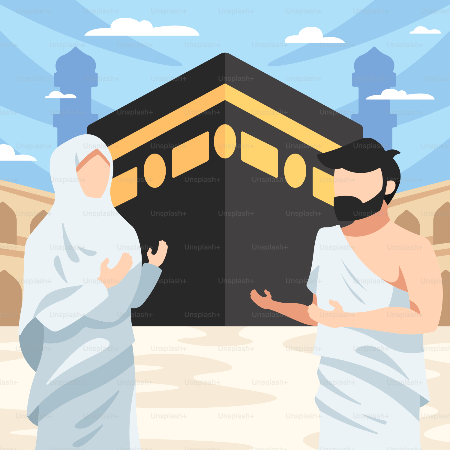 Two men standing in front of a building