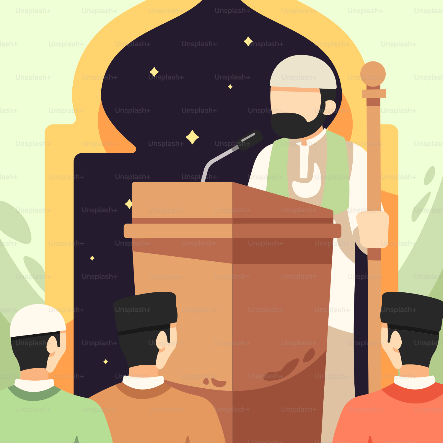 A man standing at a podium in front of a group of people