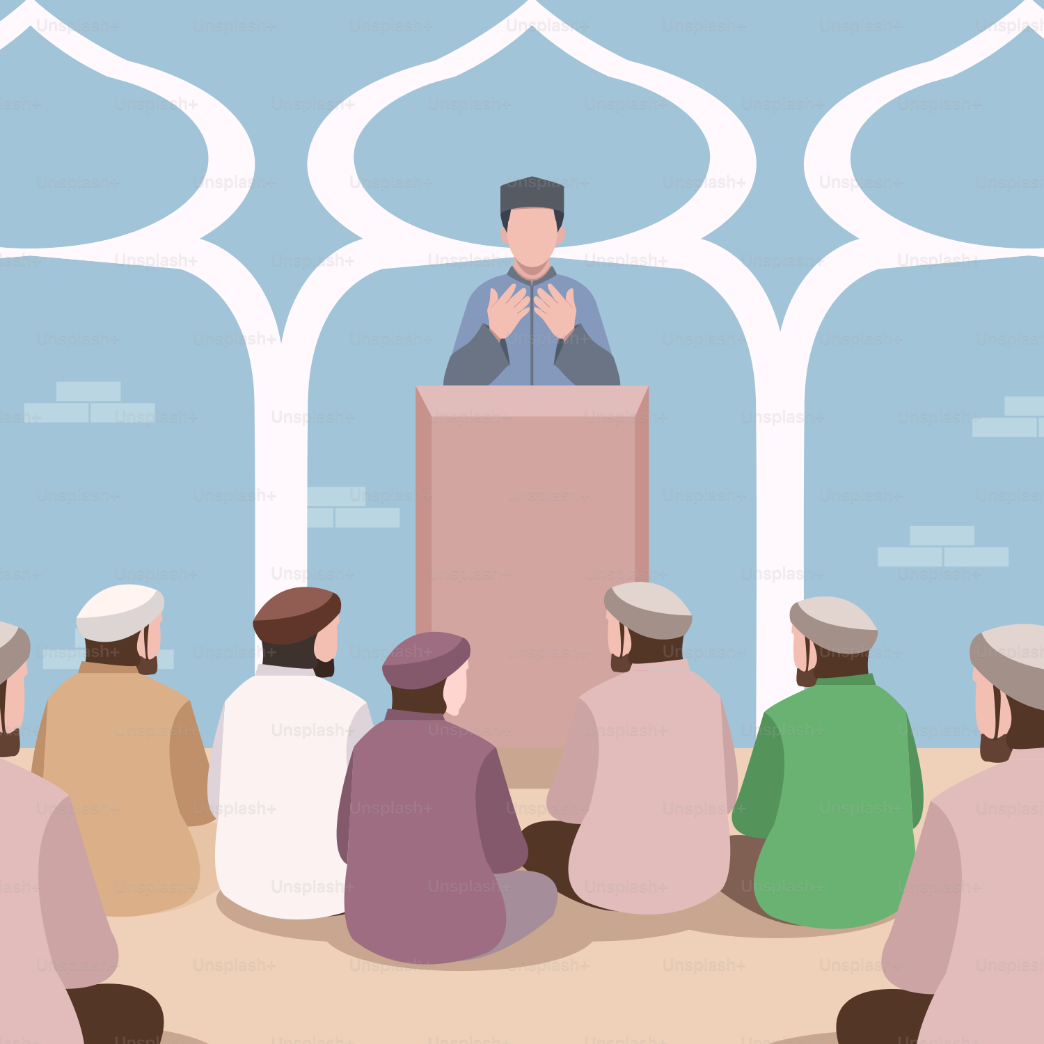 A man standing at a podium in front of a crowd of people