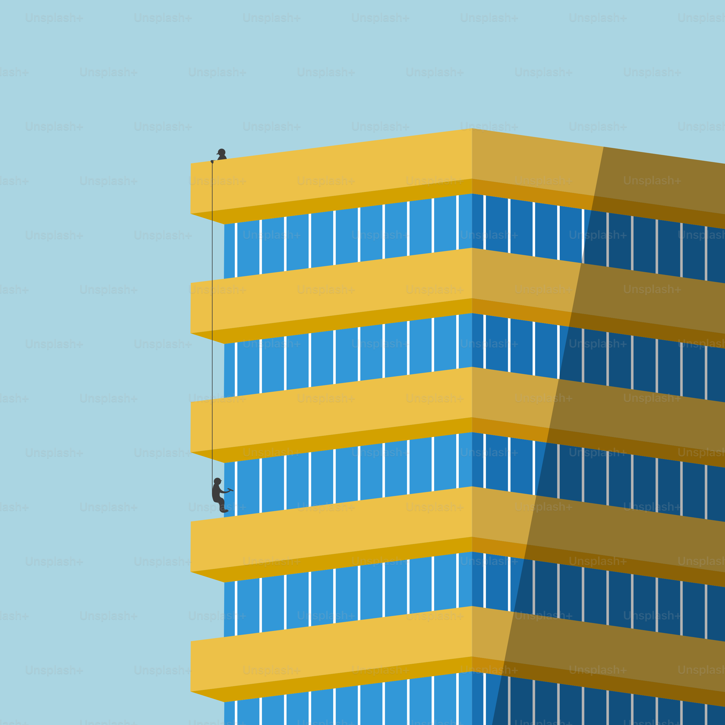 Um edifício alto com um fundo do céu