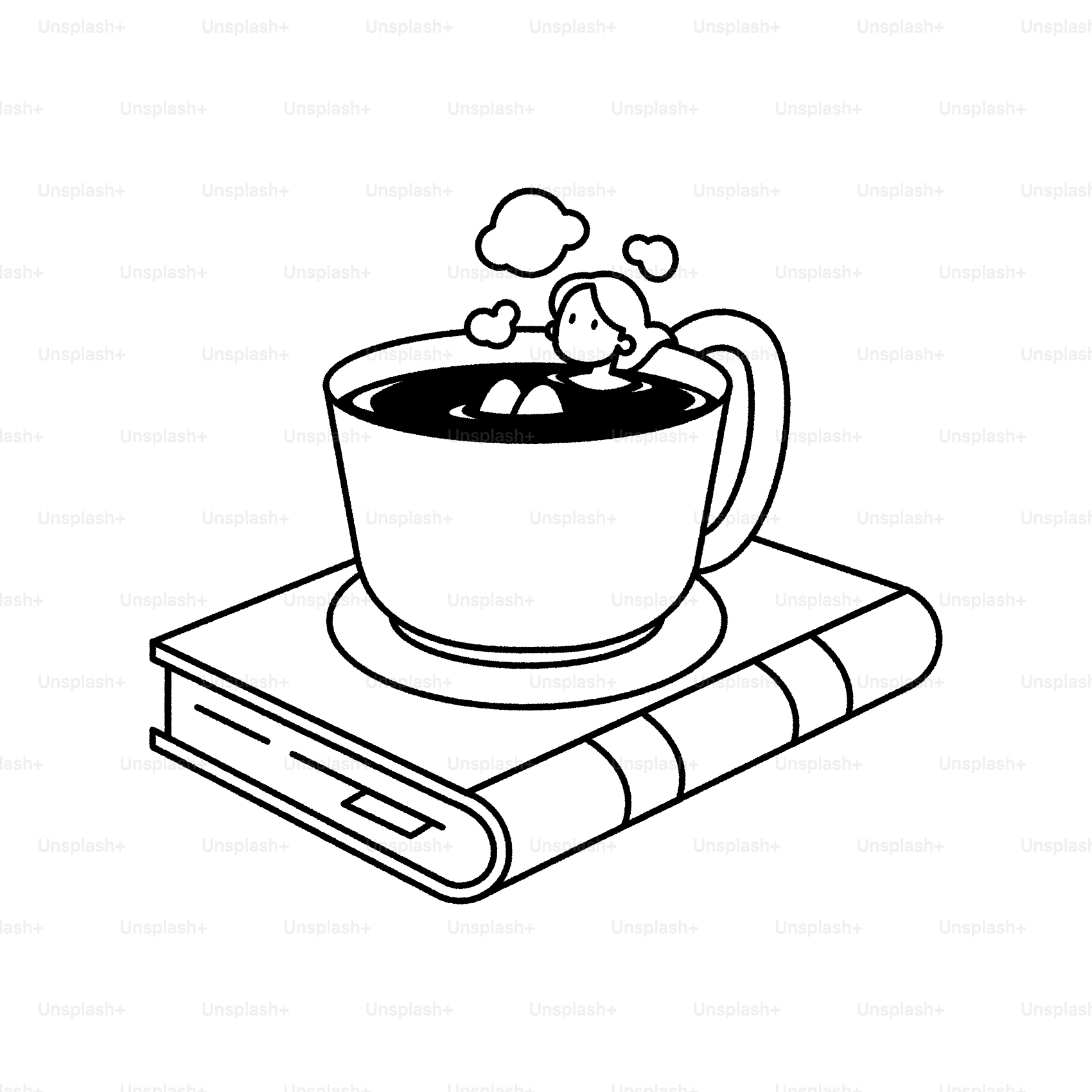 A cup of coffee sitting on top of a book