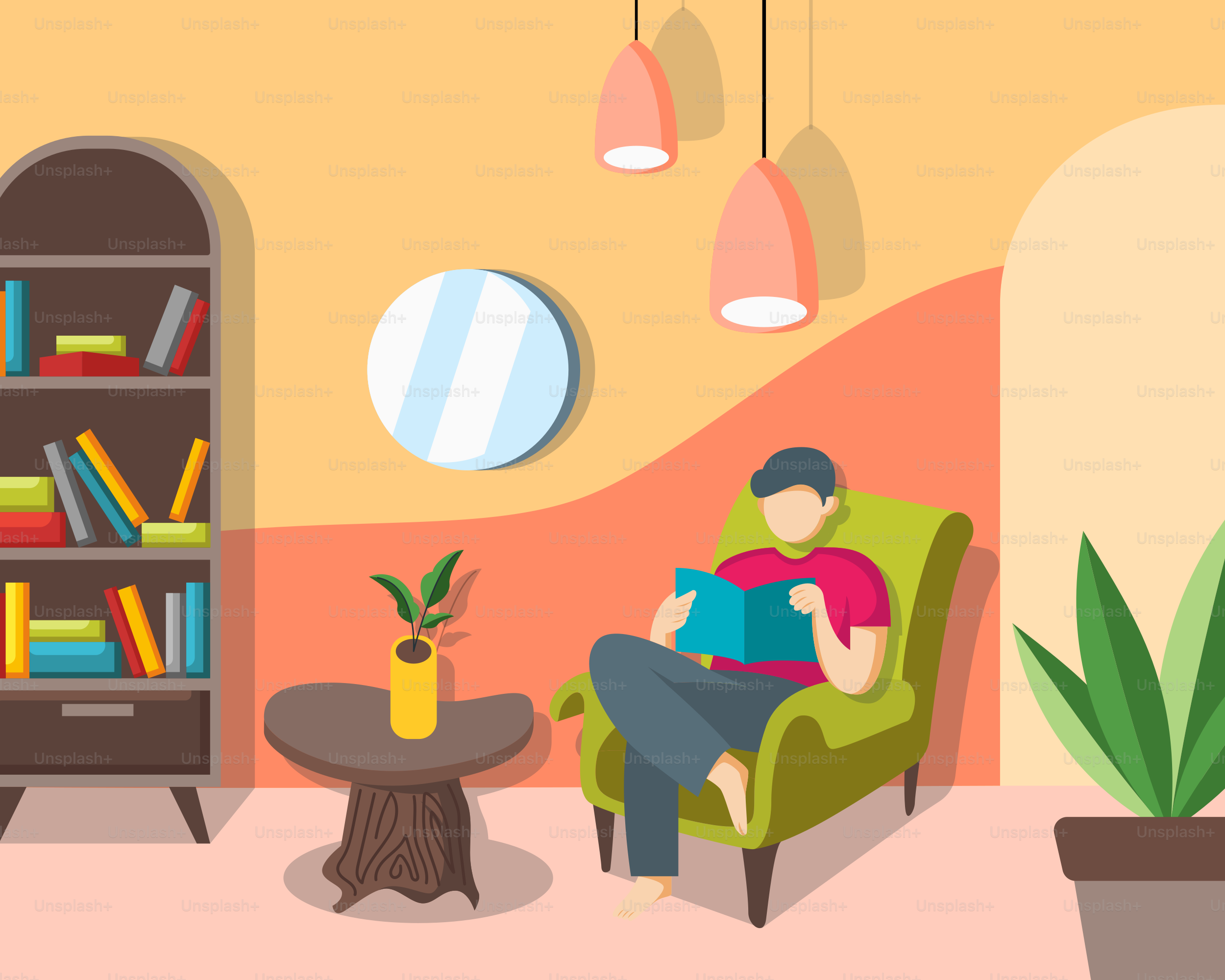 Una persona sentada en una silla leyendo un libro