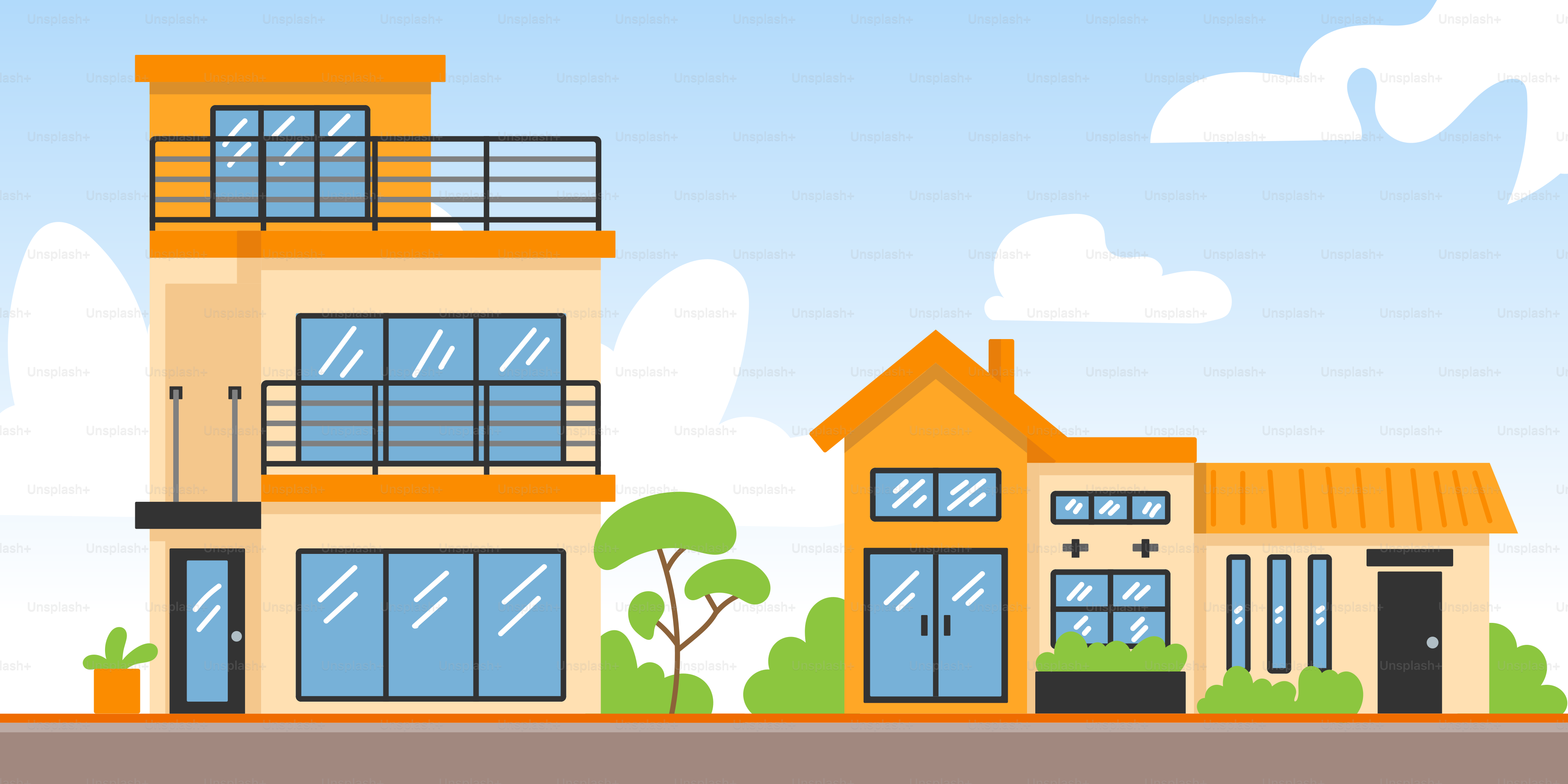 Sebuah rumah dengan mobil yang diparkir di depannya