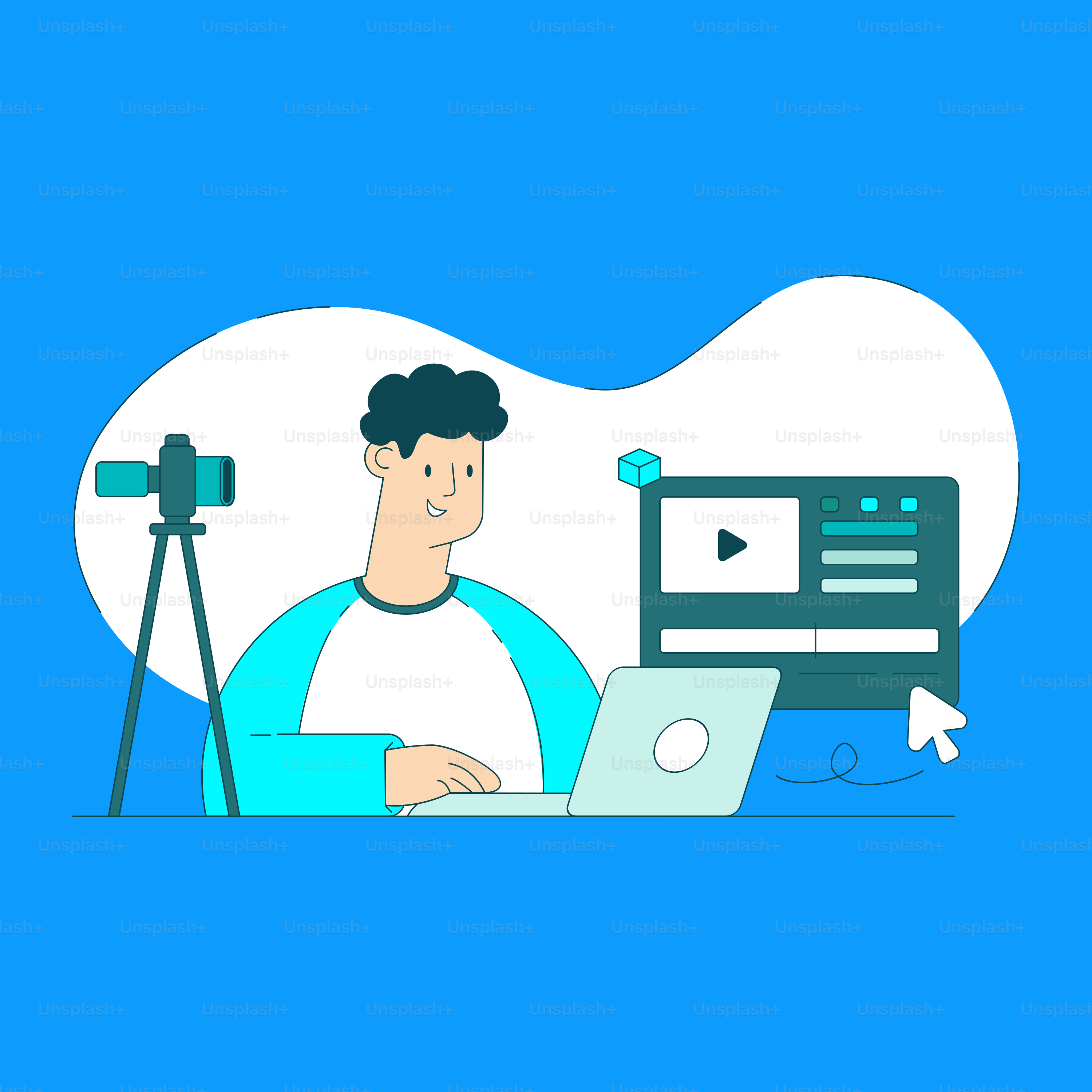 A man sitting in front of a laptop computer