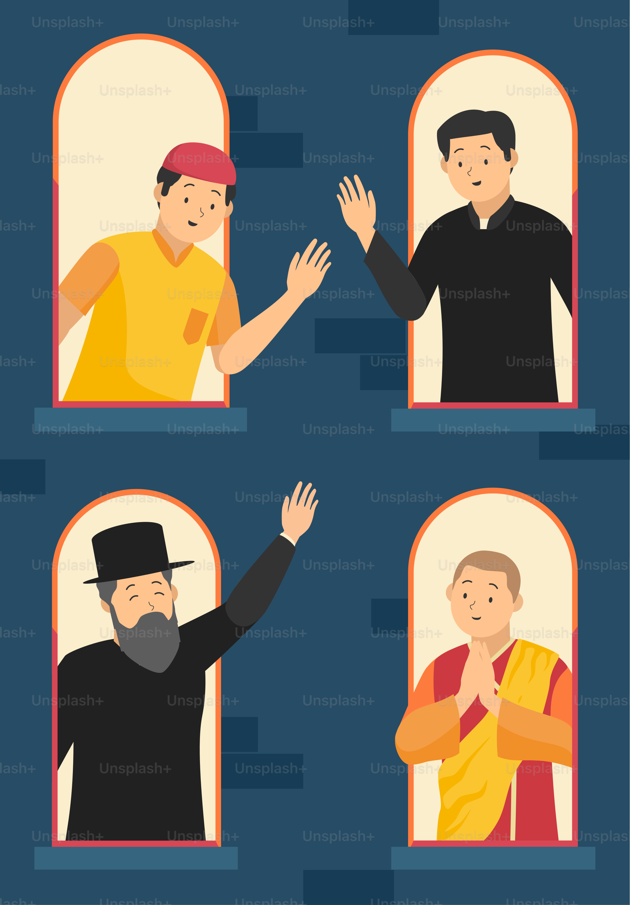 Eine Gruppe von Männern, die nebeneinander stehen