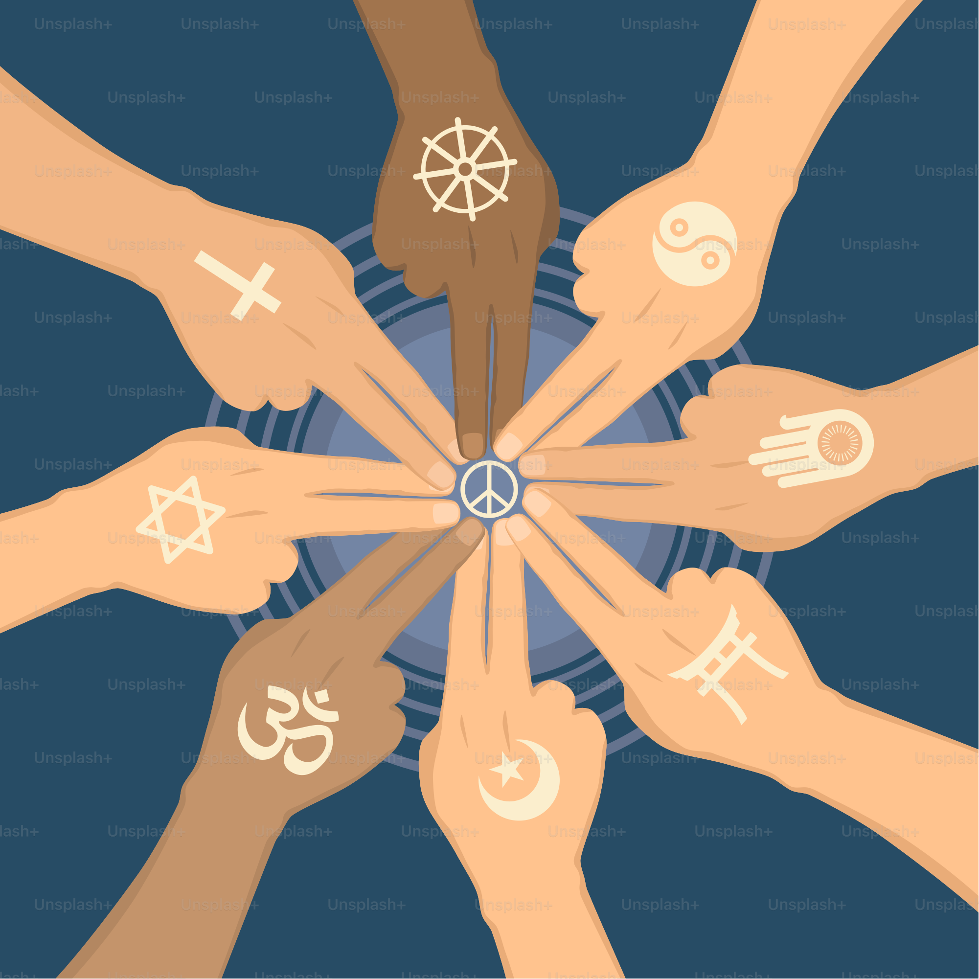 A group of people holding their hands together