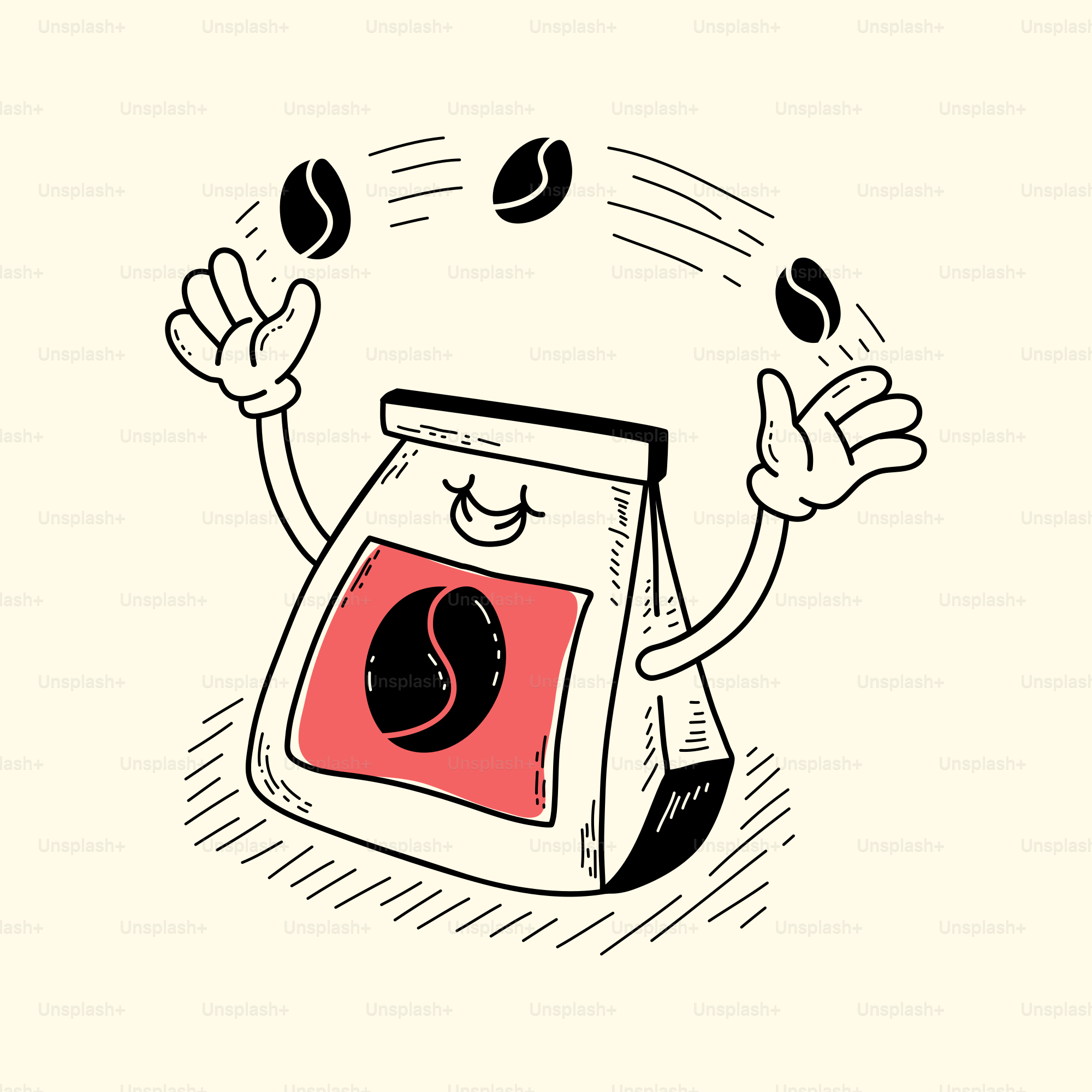 A bag of coffee with a smiley face on it