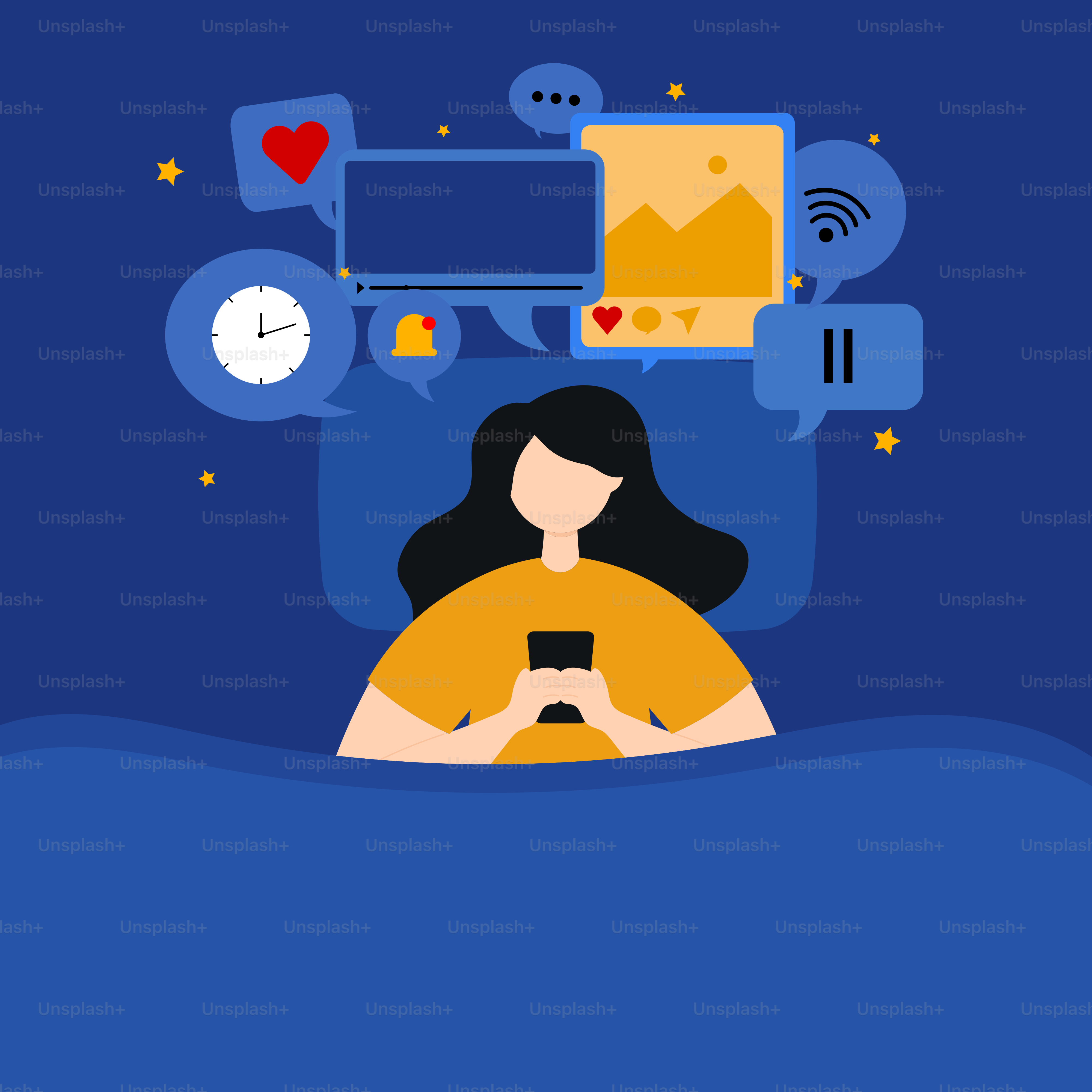 A woman sitting in the water with a cell phone