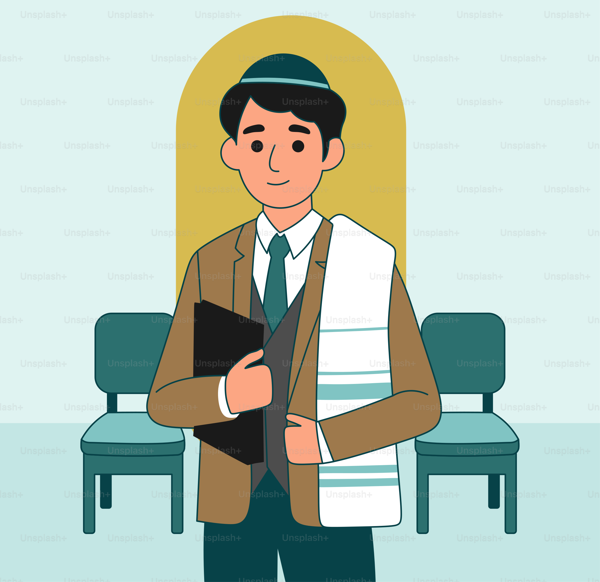 A man in a suit and tie holding a clipboard