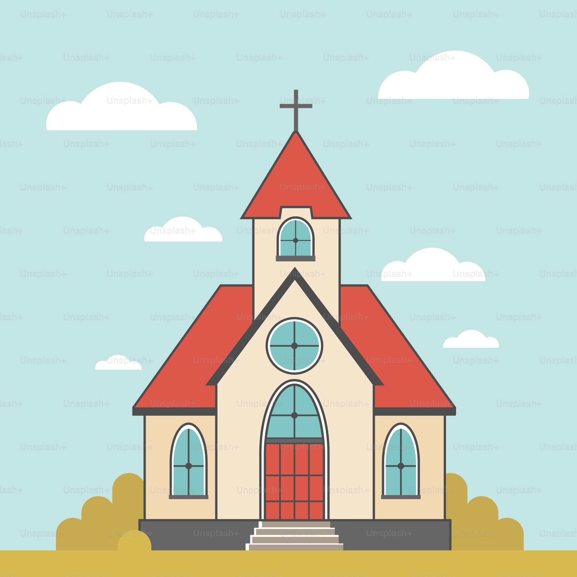 A church with a cross on top of it