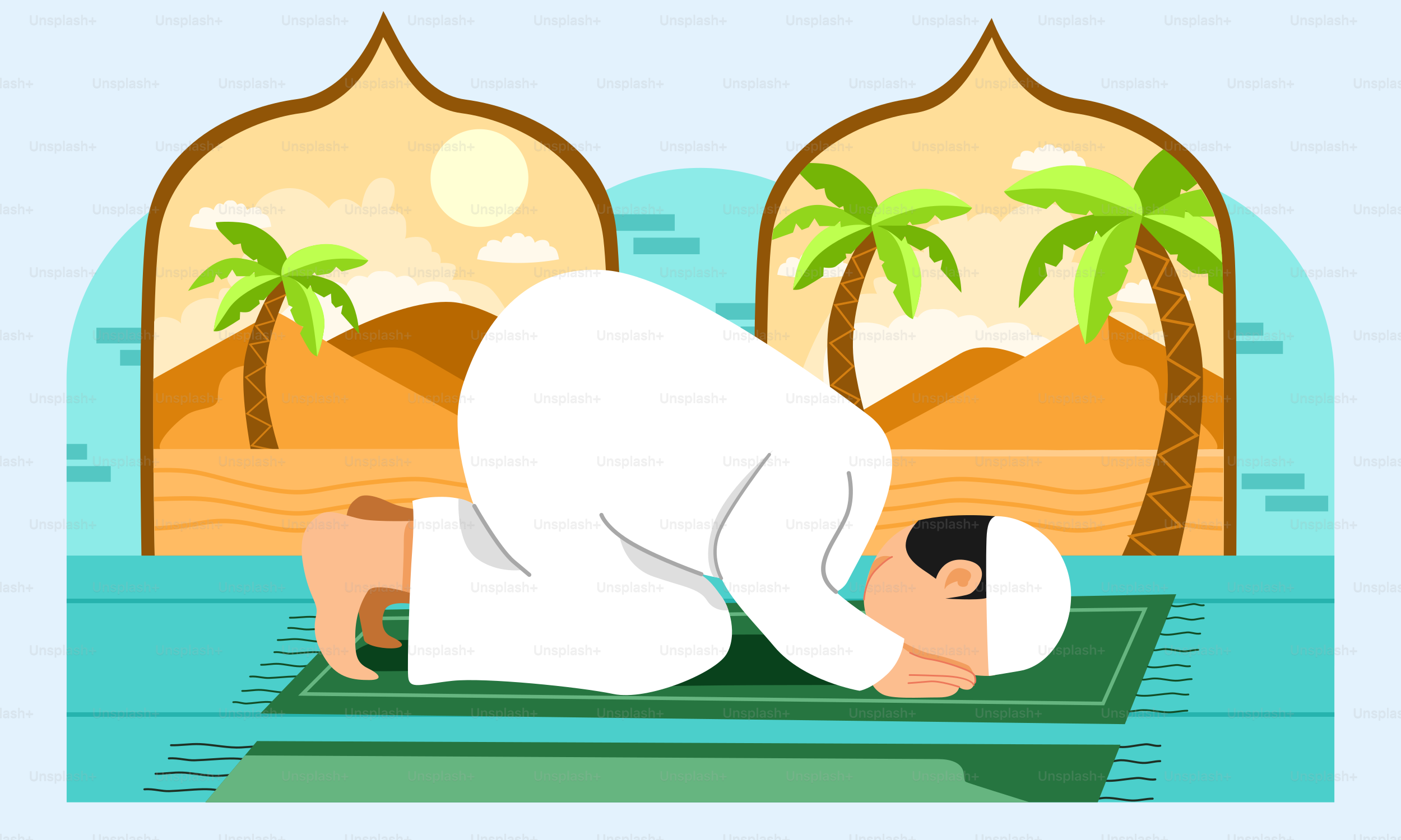 A man is doing a yoga pose on a mat