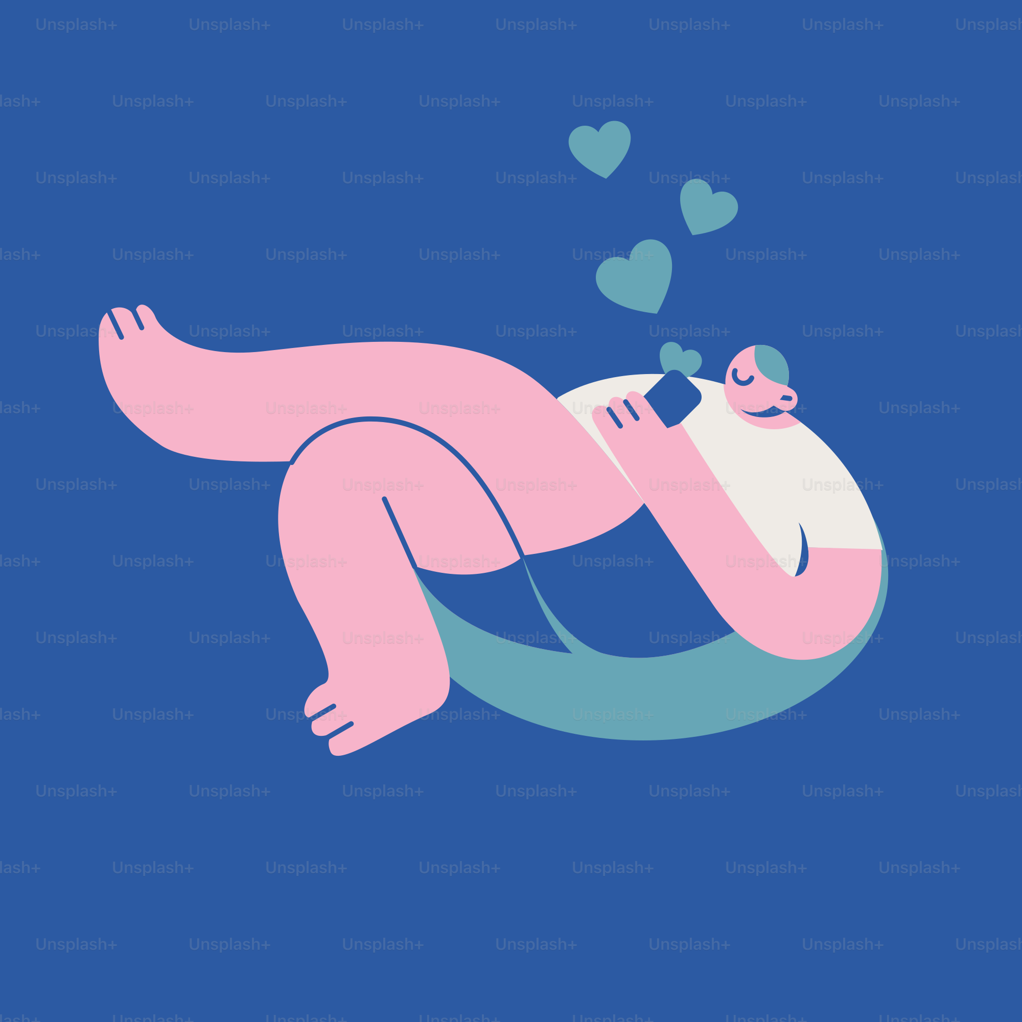 Ein Mann, der mit einem Herzen auf der Brust in der Luft schwebt