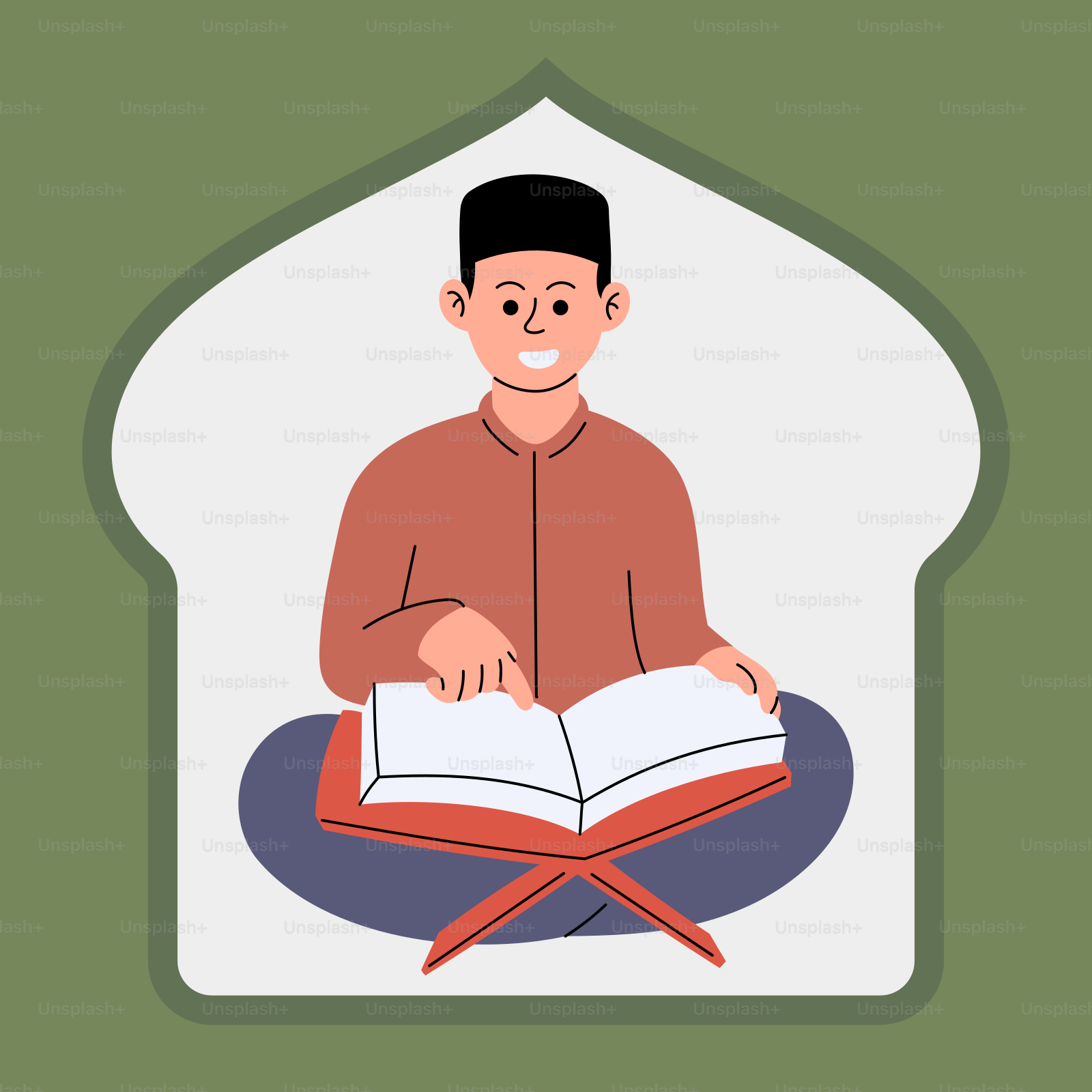 A man sitting on the floor reading a book