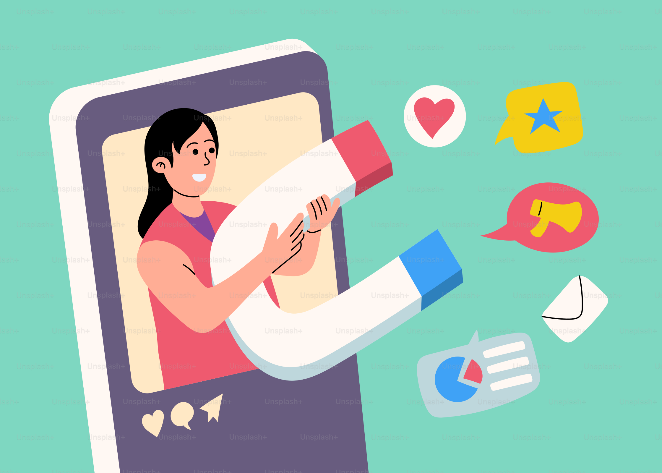 A woman is holding a large object in her hand